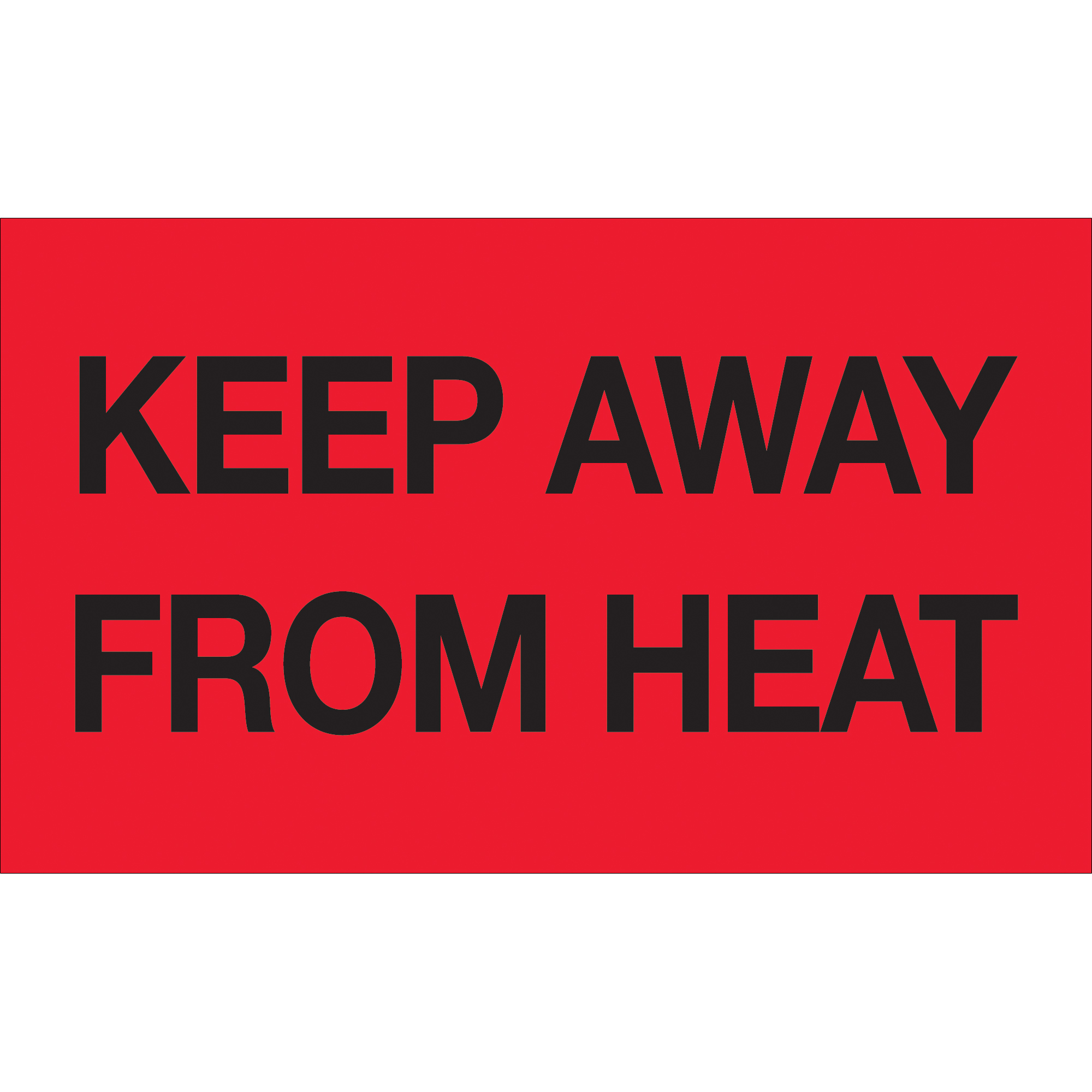 Tape Logic® Labels, "Keep Away from Heat", 3" x 5", Fluorescent Red, 500/Roll