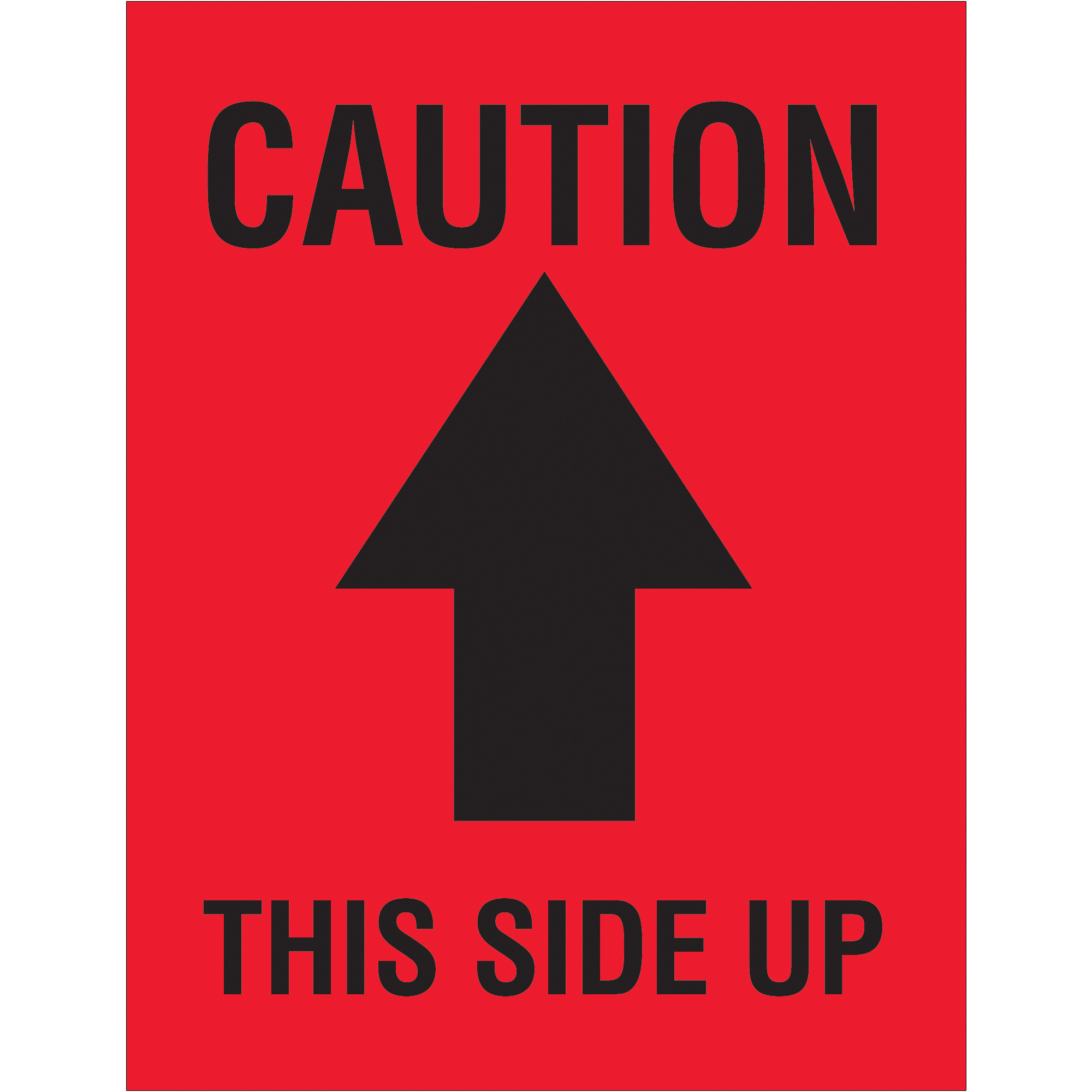 Tape Logic® Labels, "Caution This Side Up", Arrow, 4" x 3", Red/Black, 500/Roll