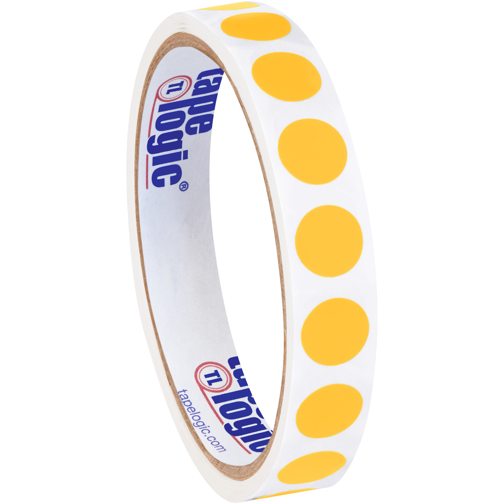 Tape Logic® Inventory Circle Labels, 1/2", Fluorescent Orange, 500/Roll