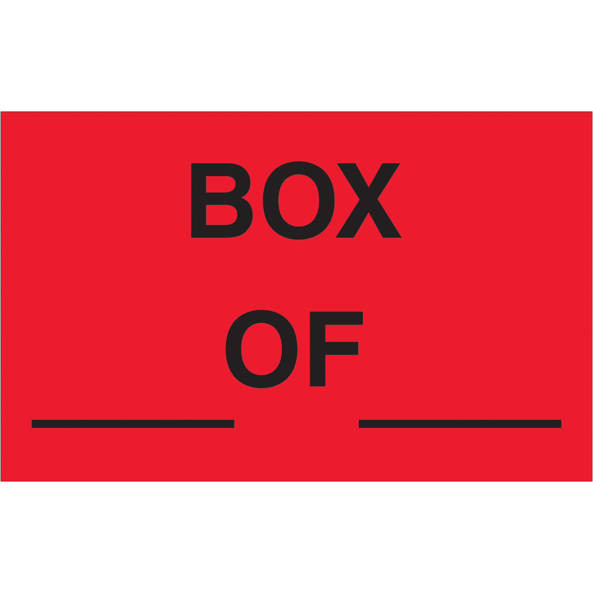 Tape Logic® Labels, "Box ___ Of ___", 1 1/4" x 2", Fluorescent Red, 500/Roll
