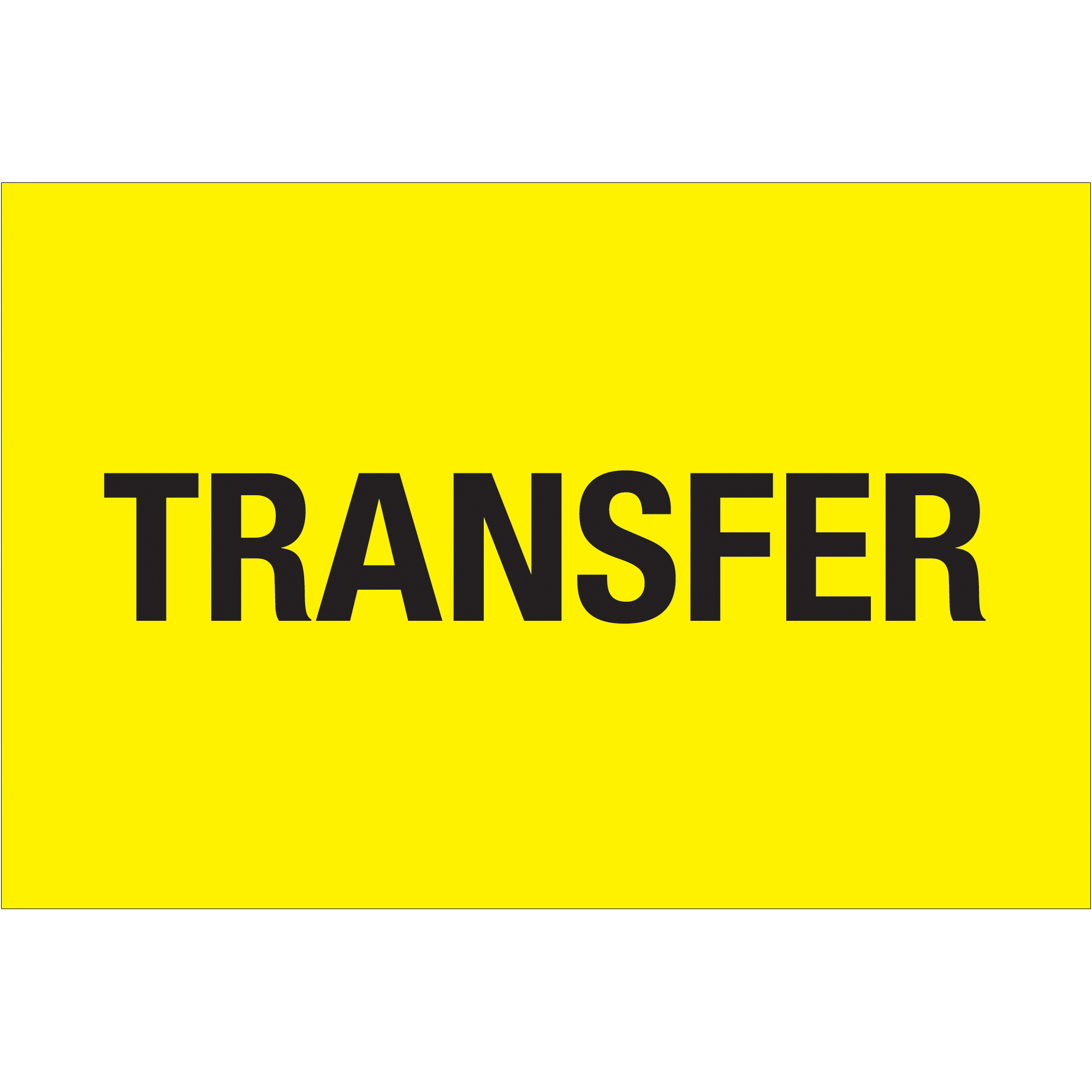 Tape Logic® Labels, "Transfer", 2" x 3", Fluorescent Yellow, 500/Roll