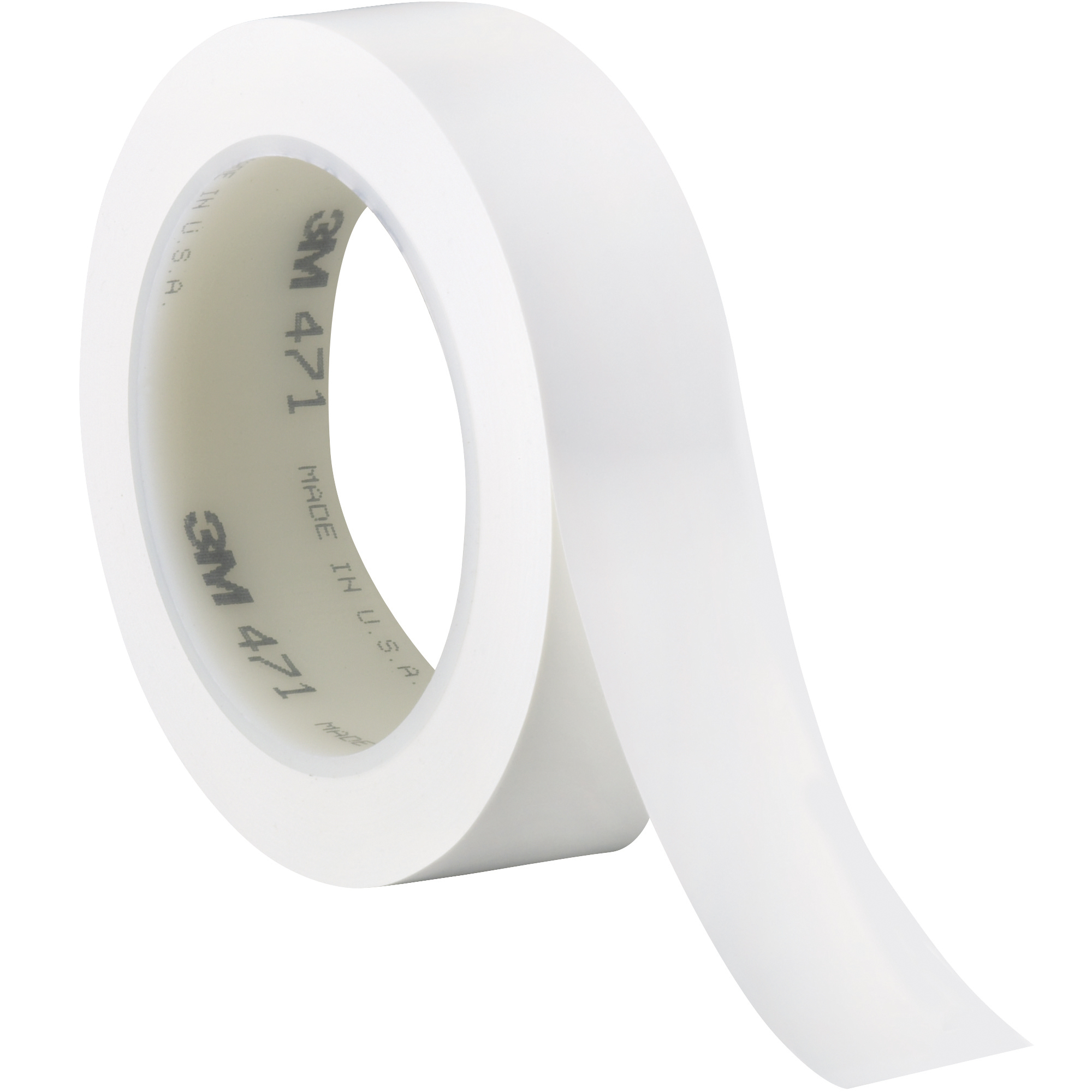 3M™ 471 Vinyl Tape, 5.2 Mil, 1" x 36 yds., White, 3/Case