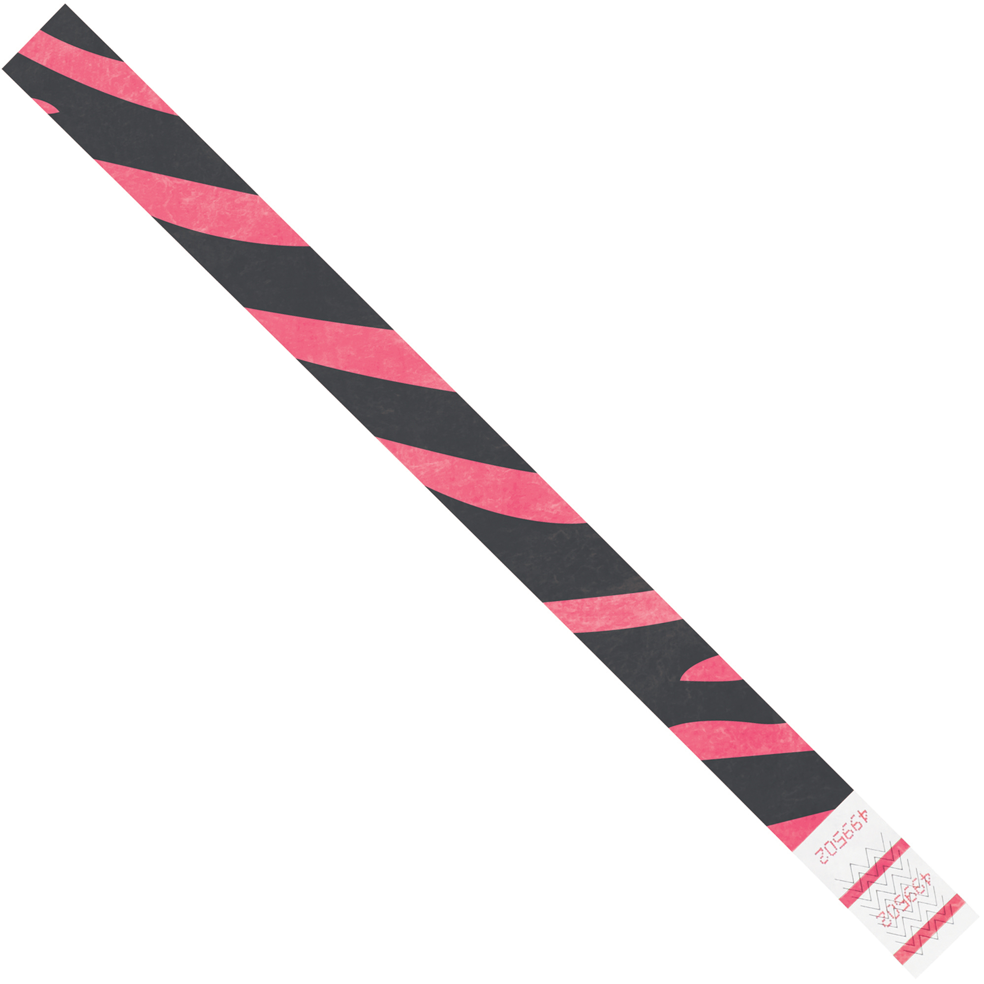 Tyvek® Wristbands, 3/4" x 10", Pink Zebra Stripe, 500/Case