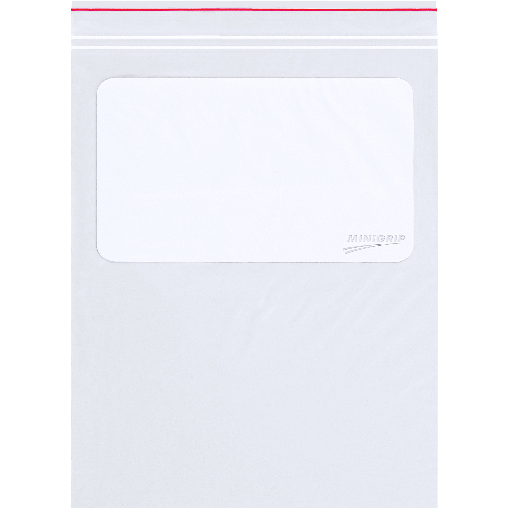 Minigrip® White Block 2 Mil Reclosable Poly Bags, 9" x 12", Clear, 1000/Case
