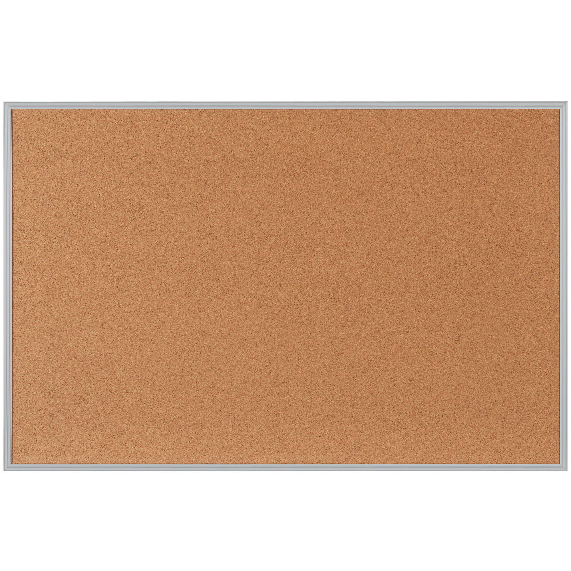 Cork Board with Aluminum Frame, 3' x 2', Brown, 1/Each