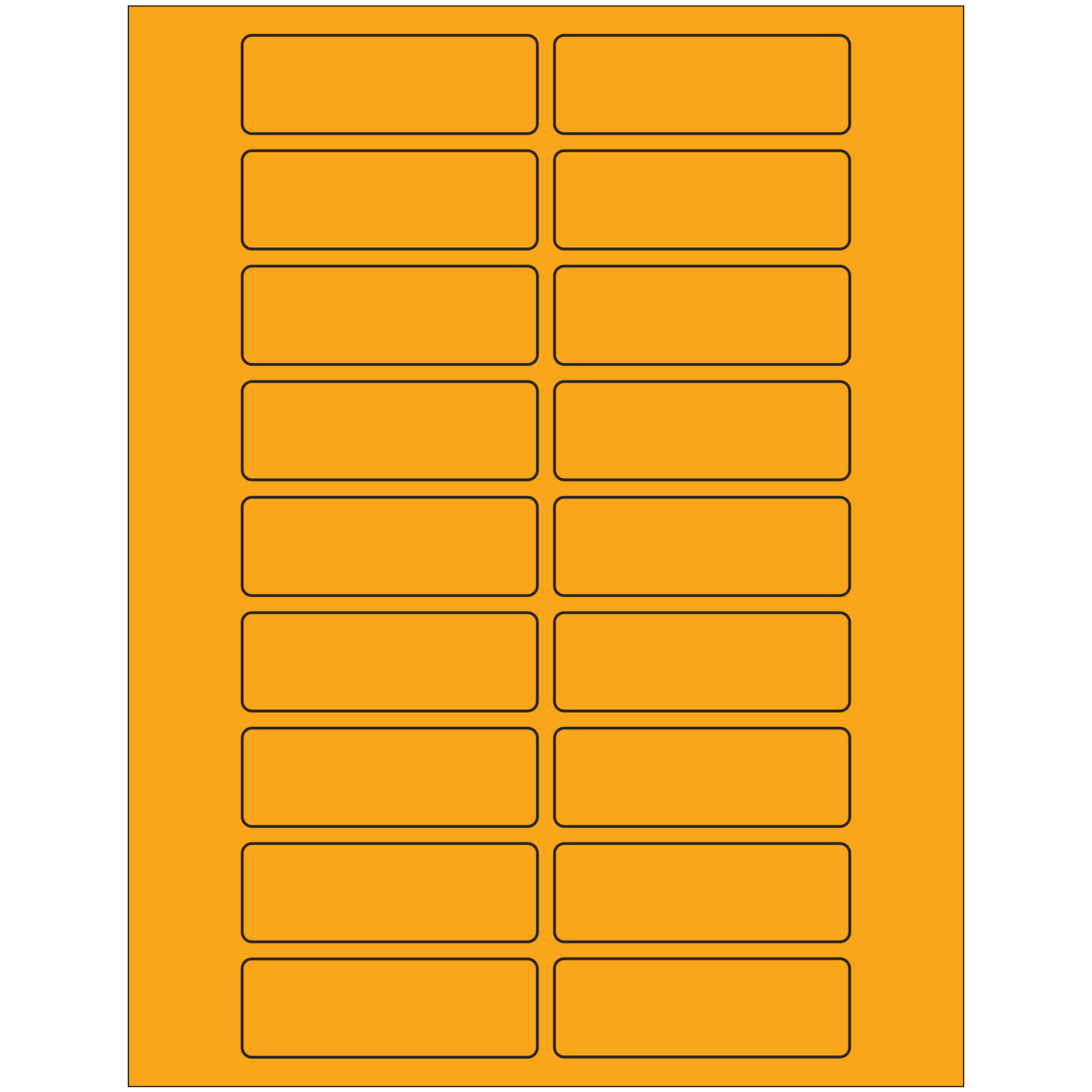 Tape Logic® Rectangle Laser Labels, 3" x 1", Fluorescent Orange, 2000/Case