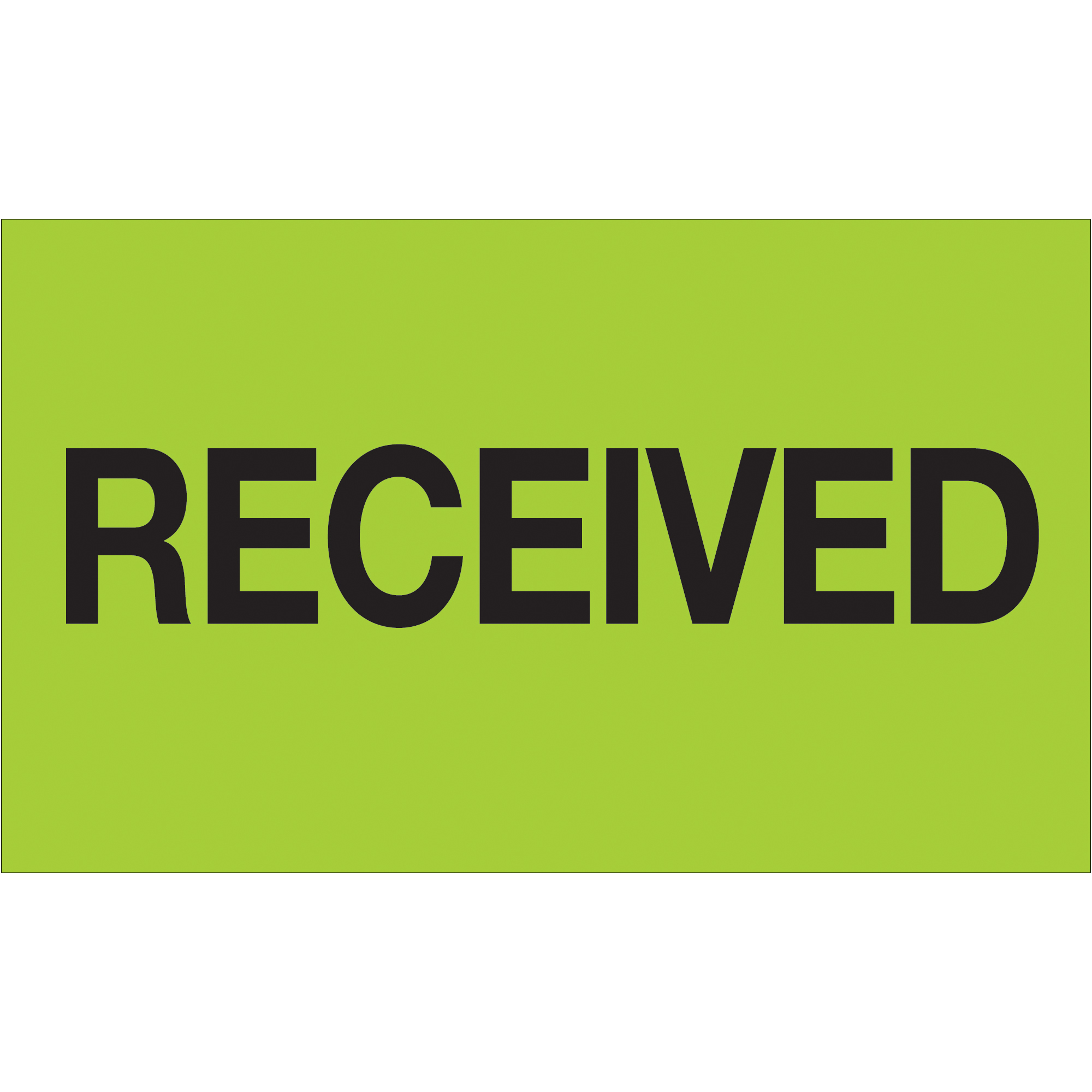 Tape Logic® Labels, "Received", 3" x 5", Fluorescent Green, 500/Roll
