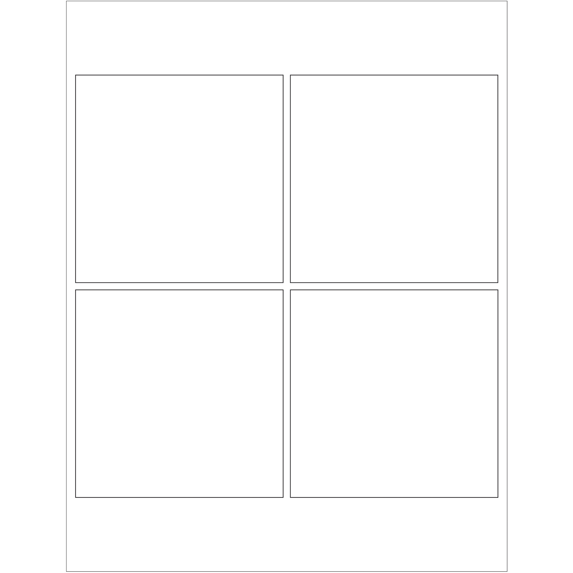 Tape Logic® Rectangular Laser Labels, 4" x 4", White, 400/Case
