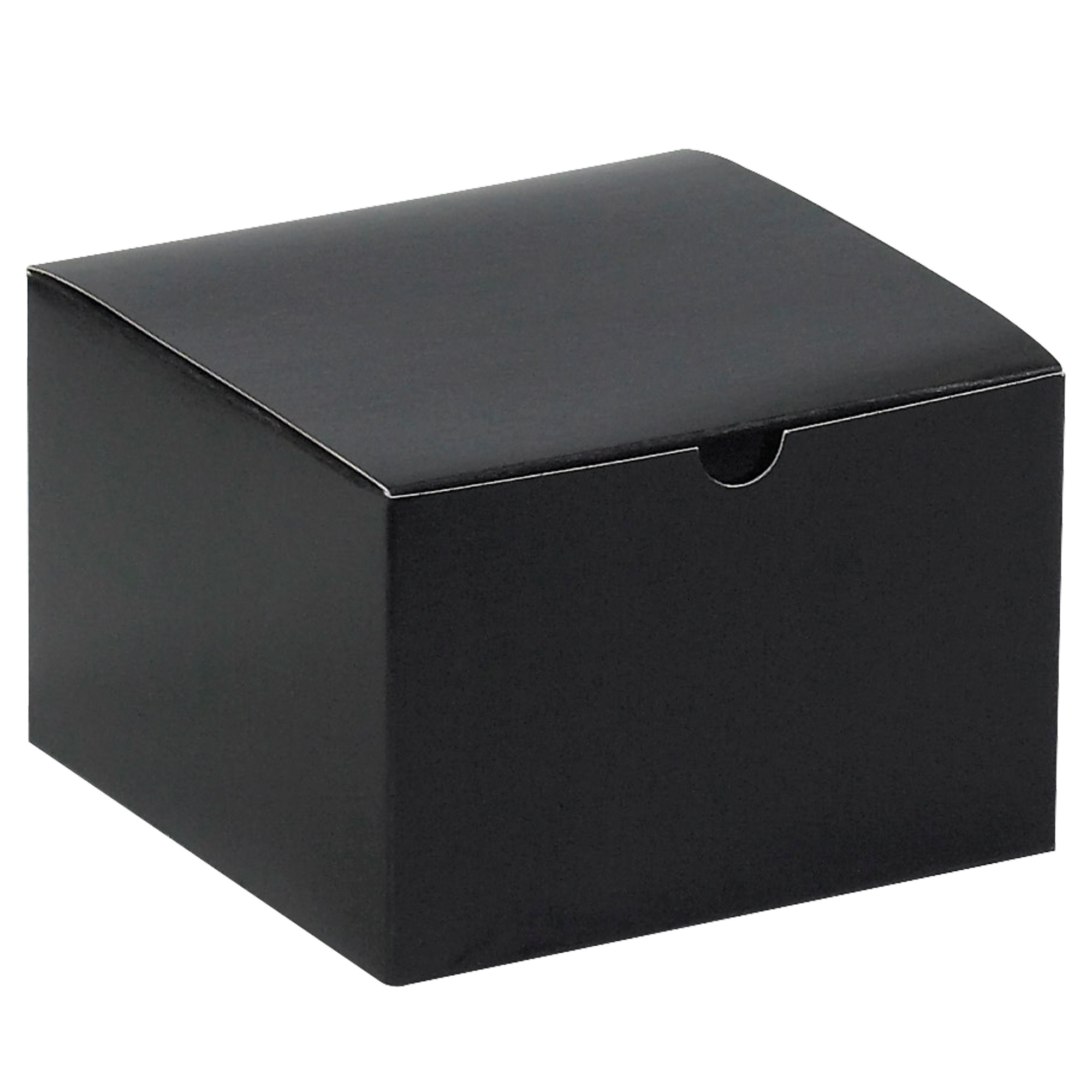 Gift Boxes, 6" x 6" x 4", Black Gloss, 100/Case
