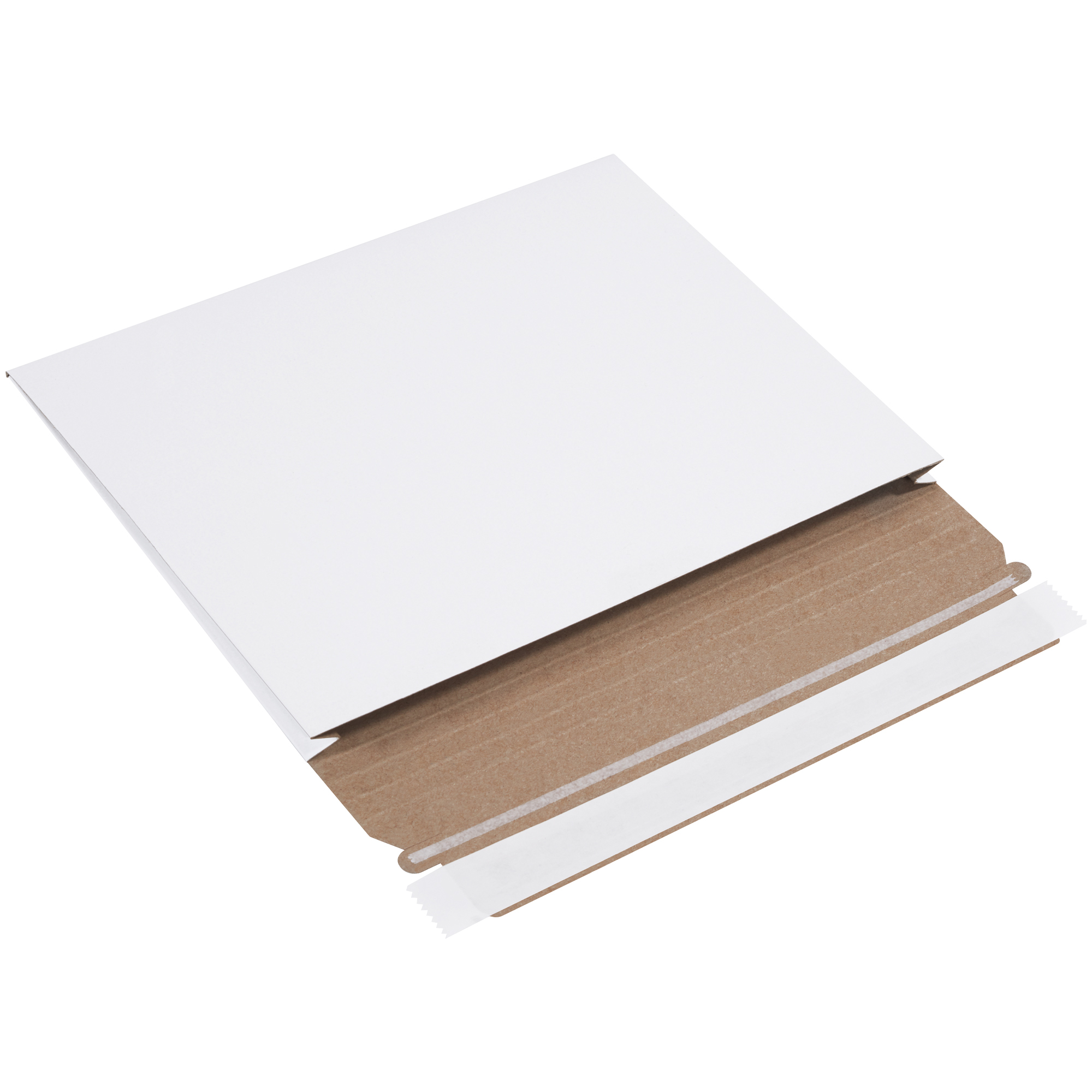 Stayflats®Gusseted Mailers, 10" x 7-3/4" x 1", White, 100/Case