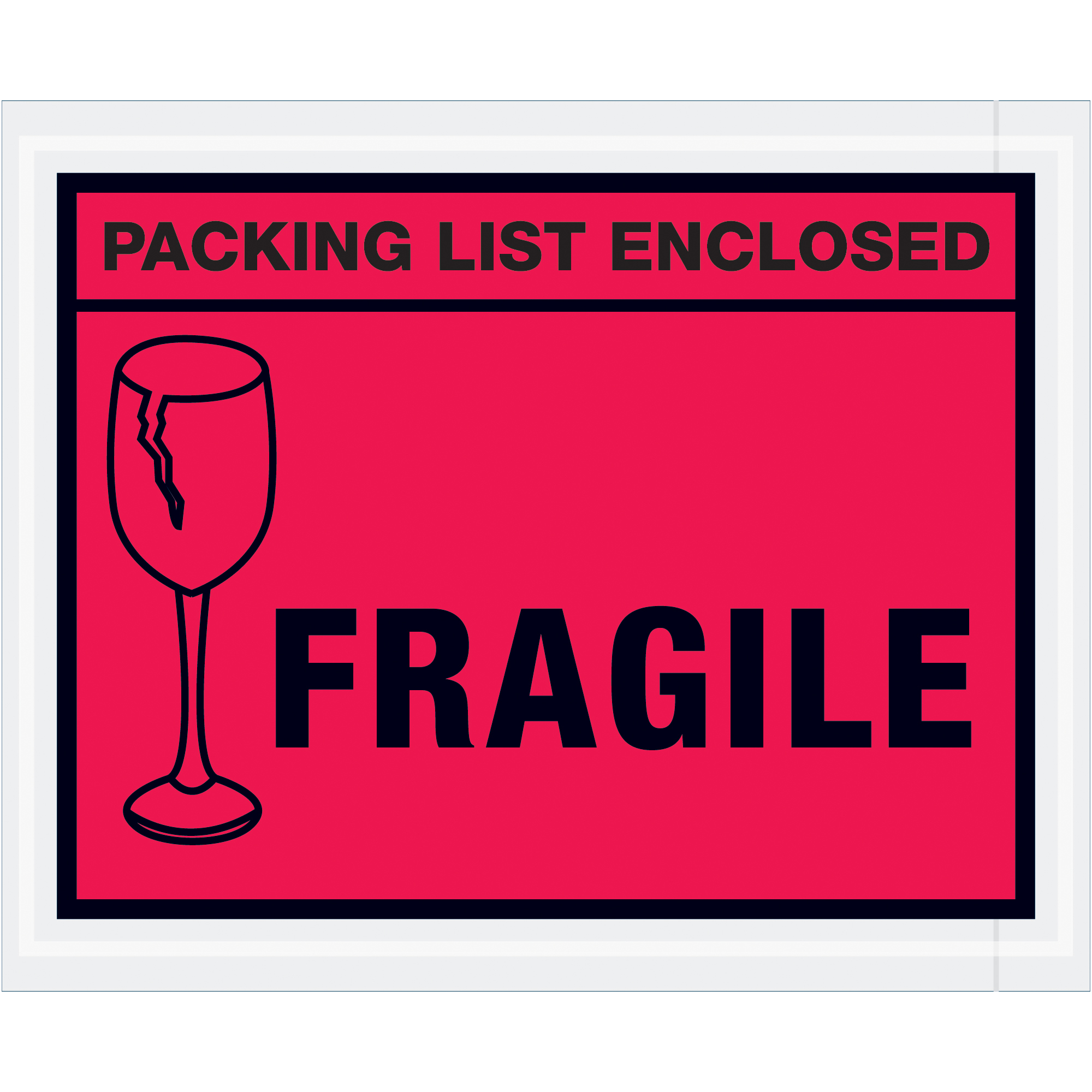 Tape Logic® "Packing List Enclosed - Fragile" Envelopes, 4 1/2" x 5 1/2", Red, Case of 1000