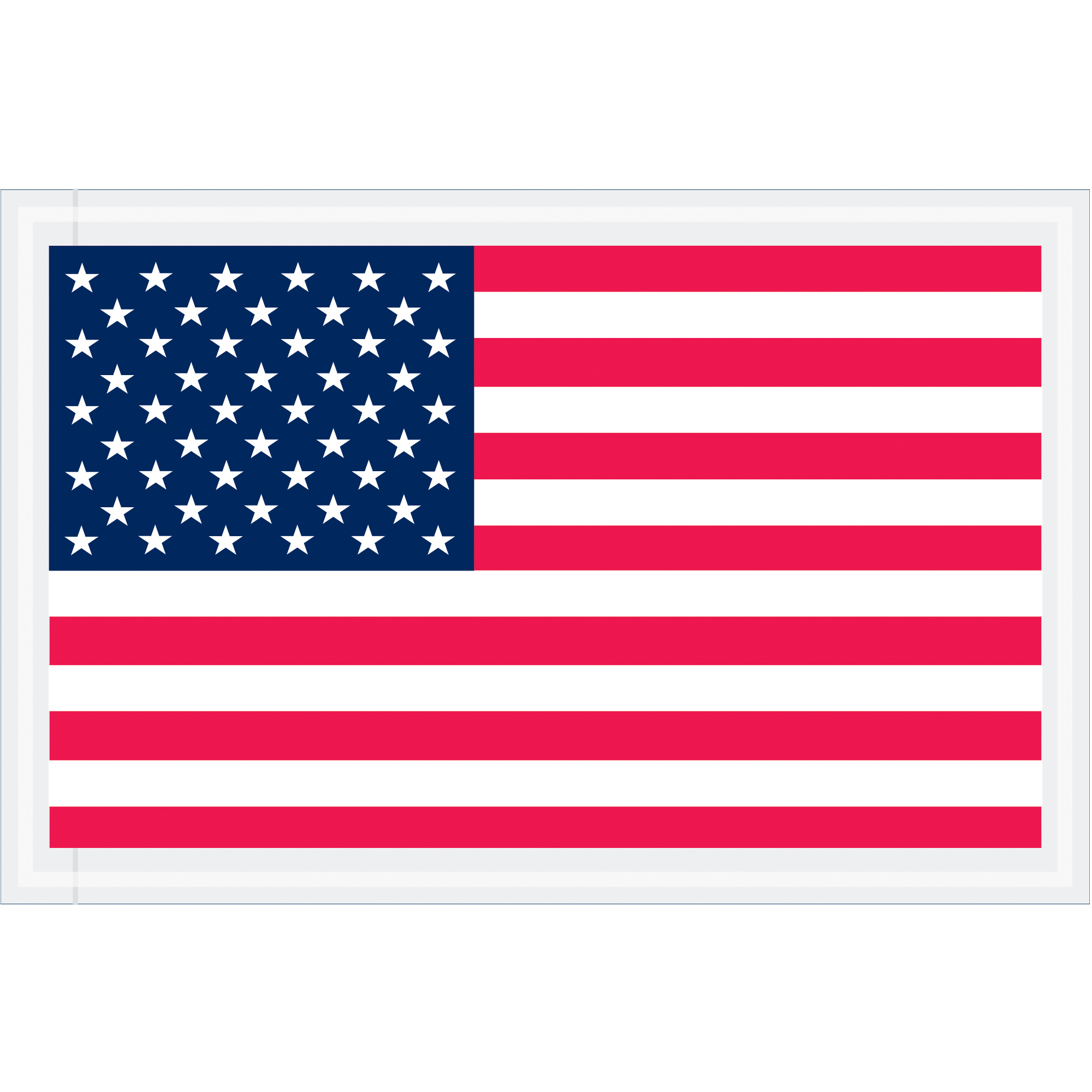 Tape Logic® "Packing List Enclosed" Envelopes, U.S.A. Flag, 5 1/4" x 8", Red/White/Blue, 1000/Case