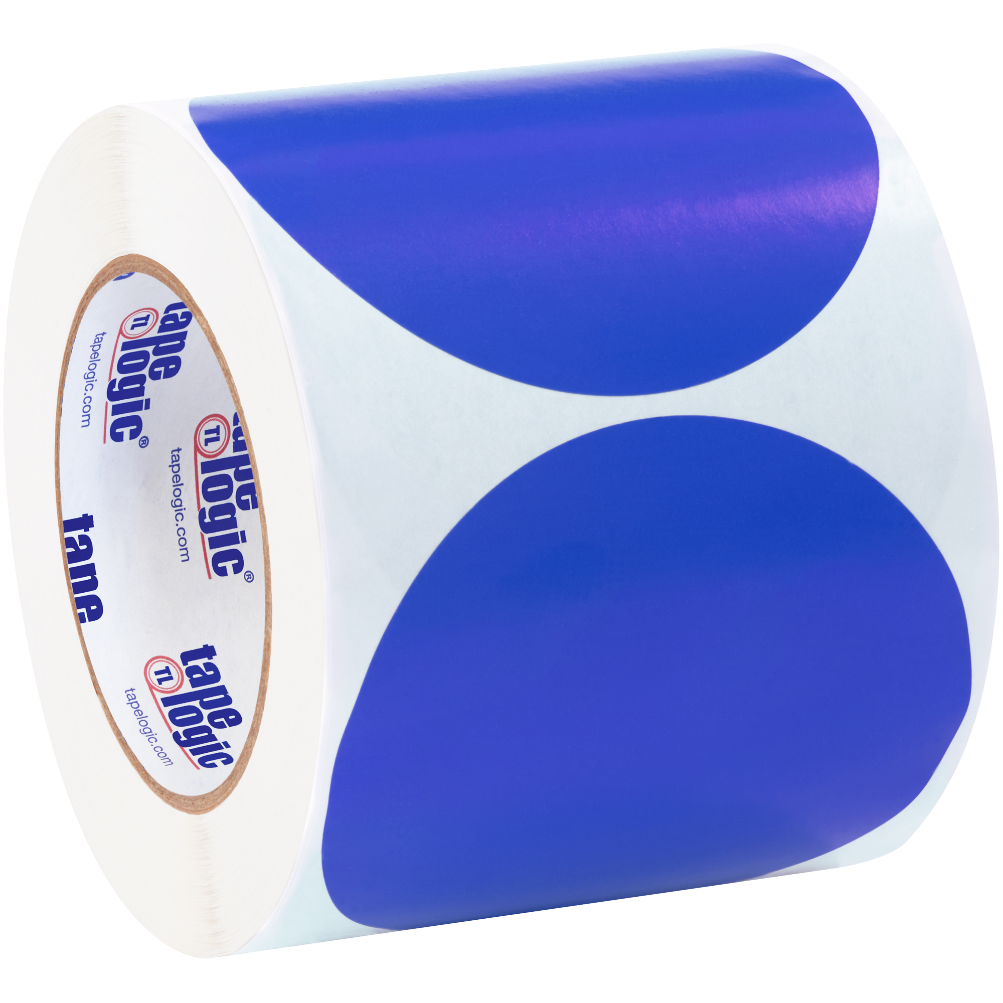 Tape Logic® Inventory Circle Labels, 4", Dark Blue, 500/Roll