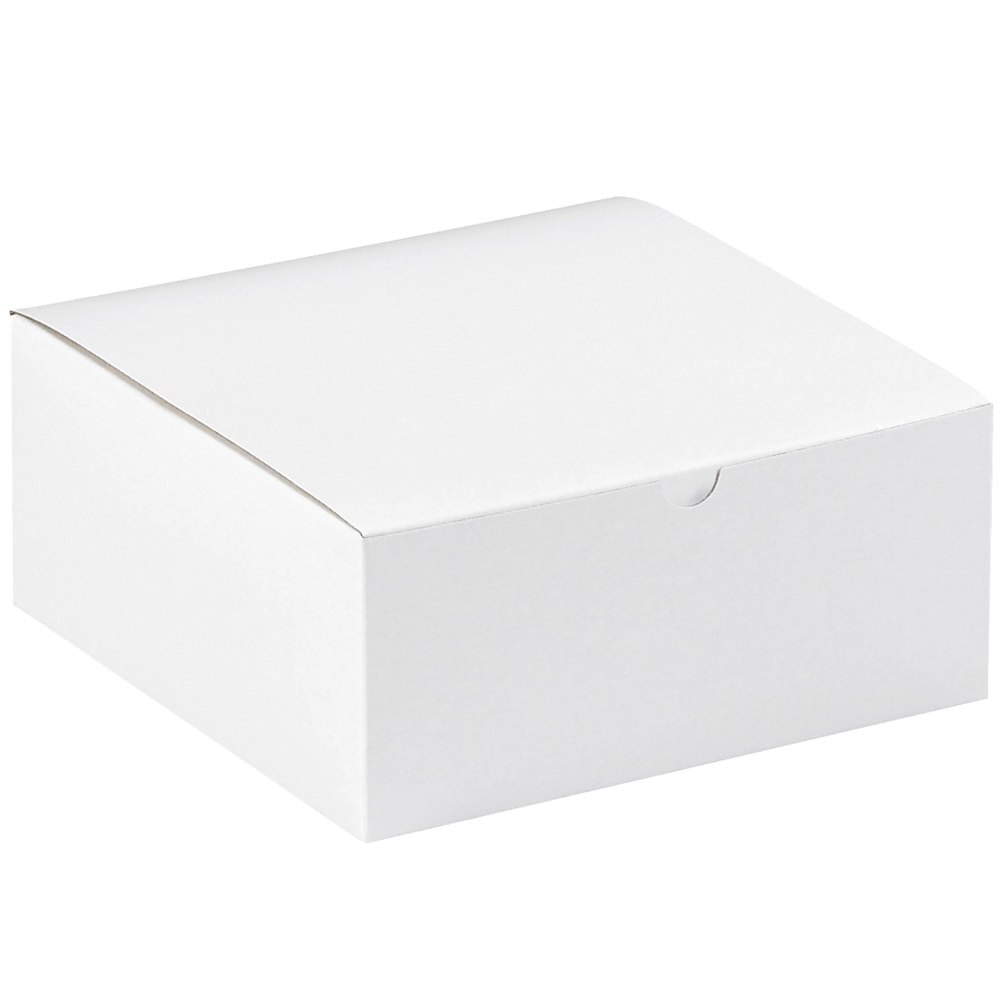 Gift Boxes, 8" x 8" x 3 1/2", White, 100/Case