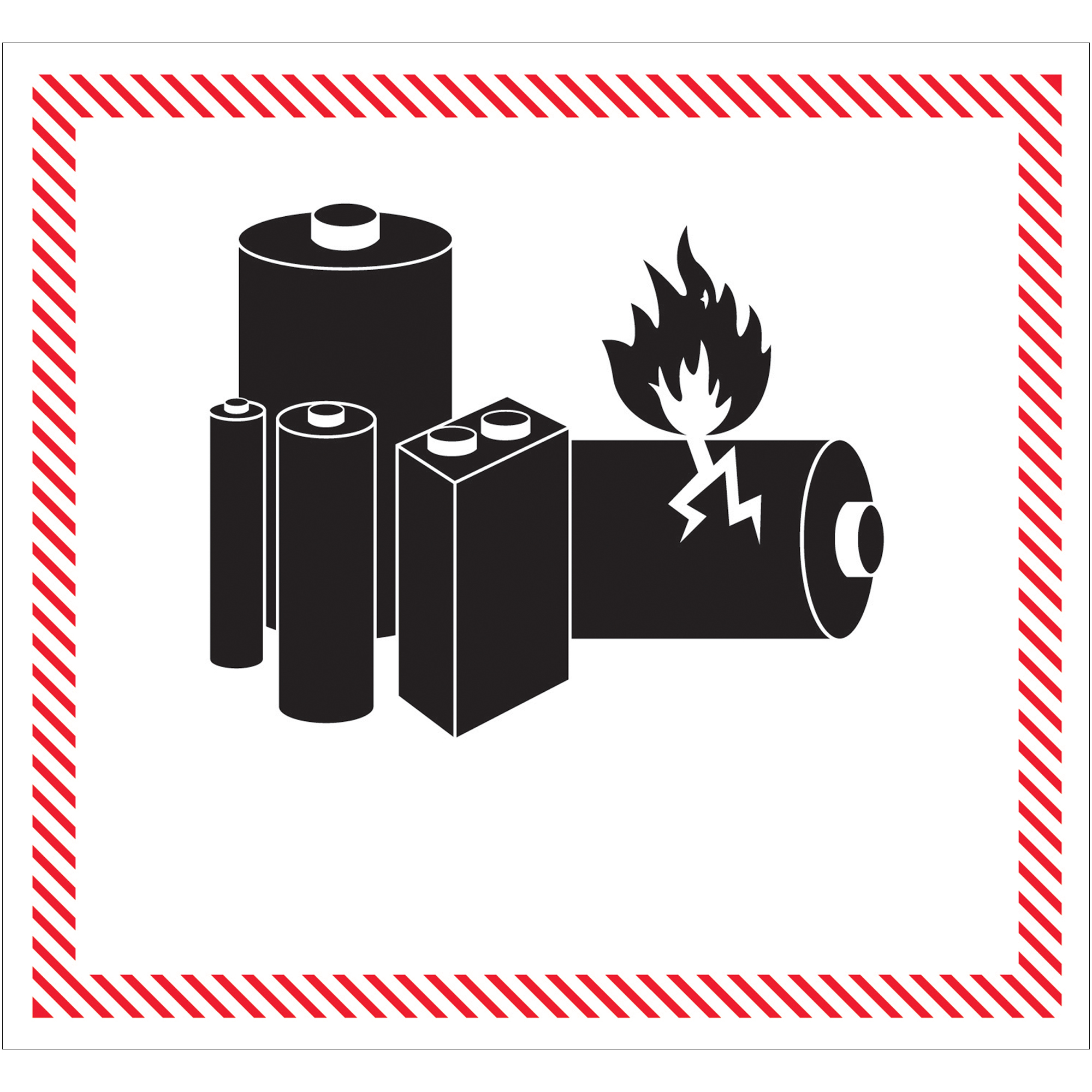 Tape Logic® Labels, "Caution - Lithium Battery Handling", 4 5/8" x 5", Black/White/Red, 500/Roll