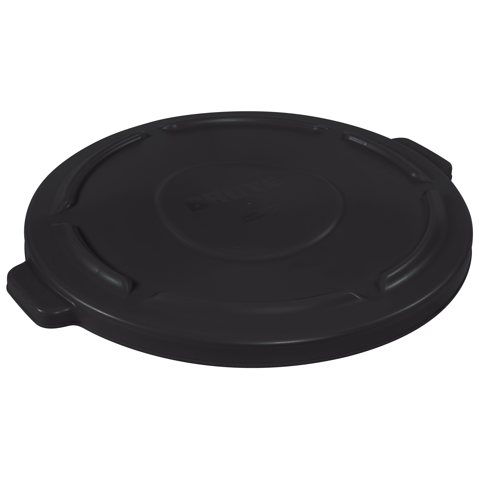 Rubbermaid® Brute® Flat Trash Can Lid, 44 Gallon, 2" x 25", Black, 1/Each