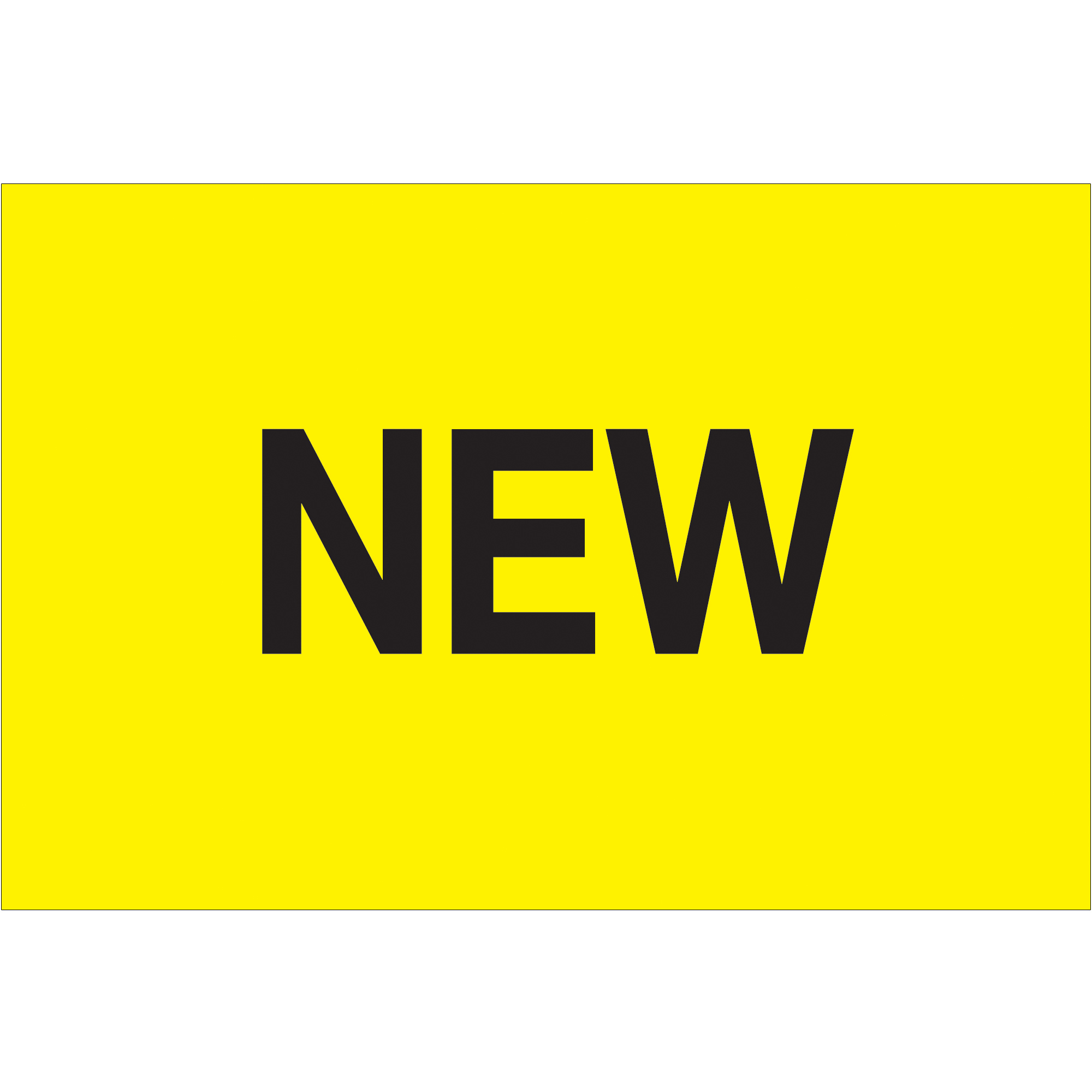 Tape Logic® Labels, "New", 2" x 3", Fluorescent Yellow, 500/Roll