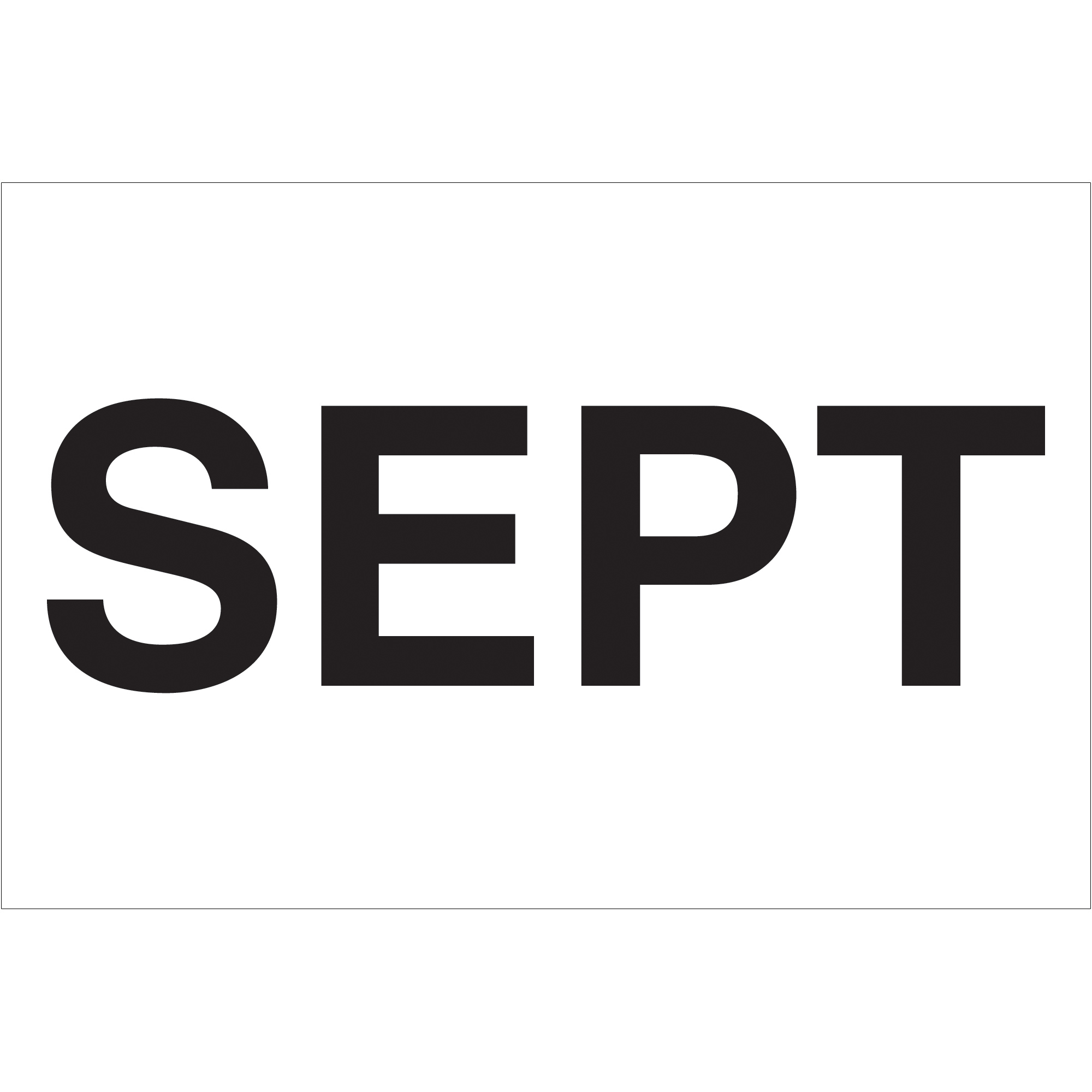 Tape Logic® Months of the Year Labels, "SEPT", 2" x 3", White, 500/Roll