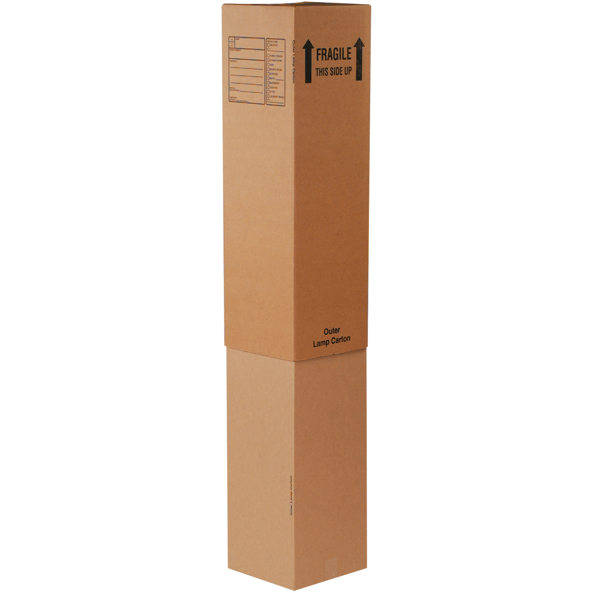 Inner Lamp Boxes, 12" x 12" x 46", Kraft, 15/Bundle; 120/Skid