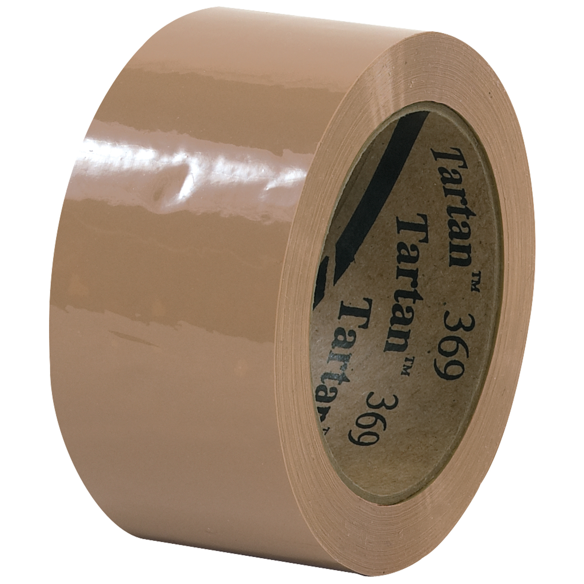 3M™ 369 Carton Sealing Tape, 1.6 Mil, 2" x 110 yds., Tan, 36/Case