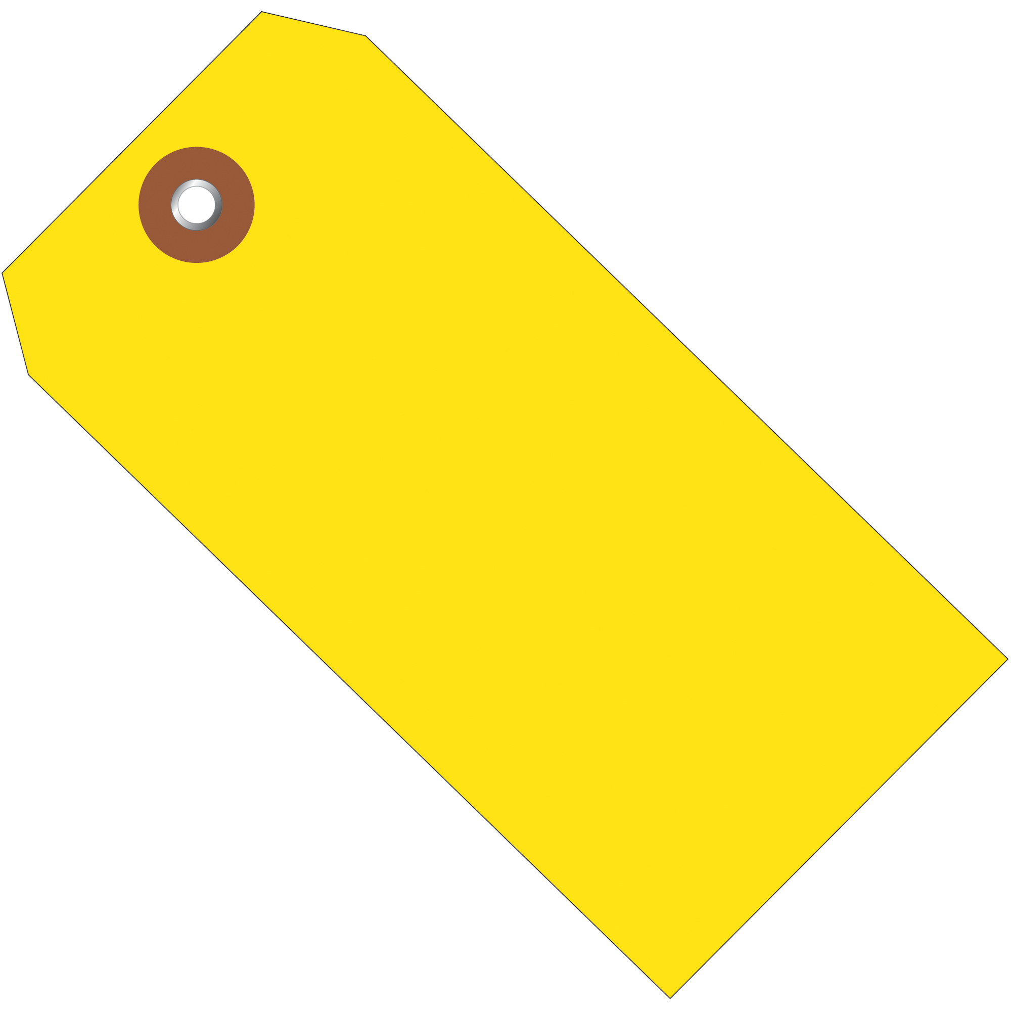 Plastic Shipping Tags, 6 1/4" x 3 1/8", Yellow, 100/Case