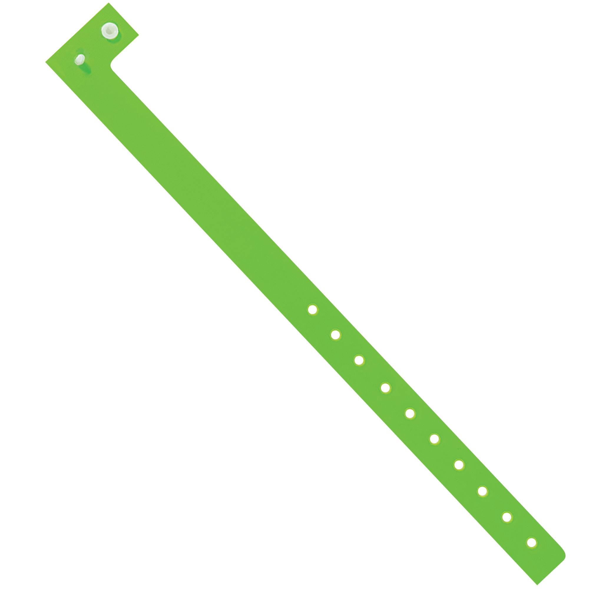 Day-Glo Plastic Wristbands, 3/4" x 10", Green, 500/Case
