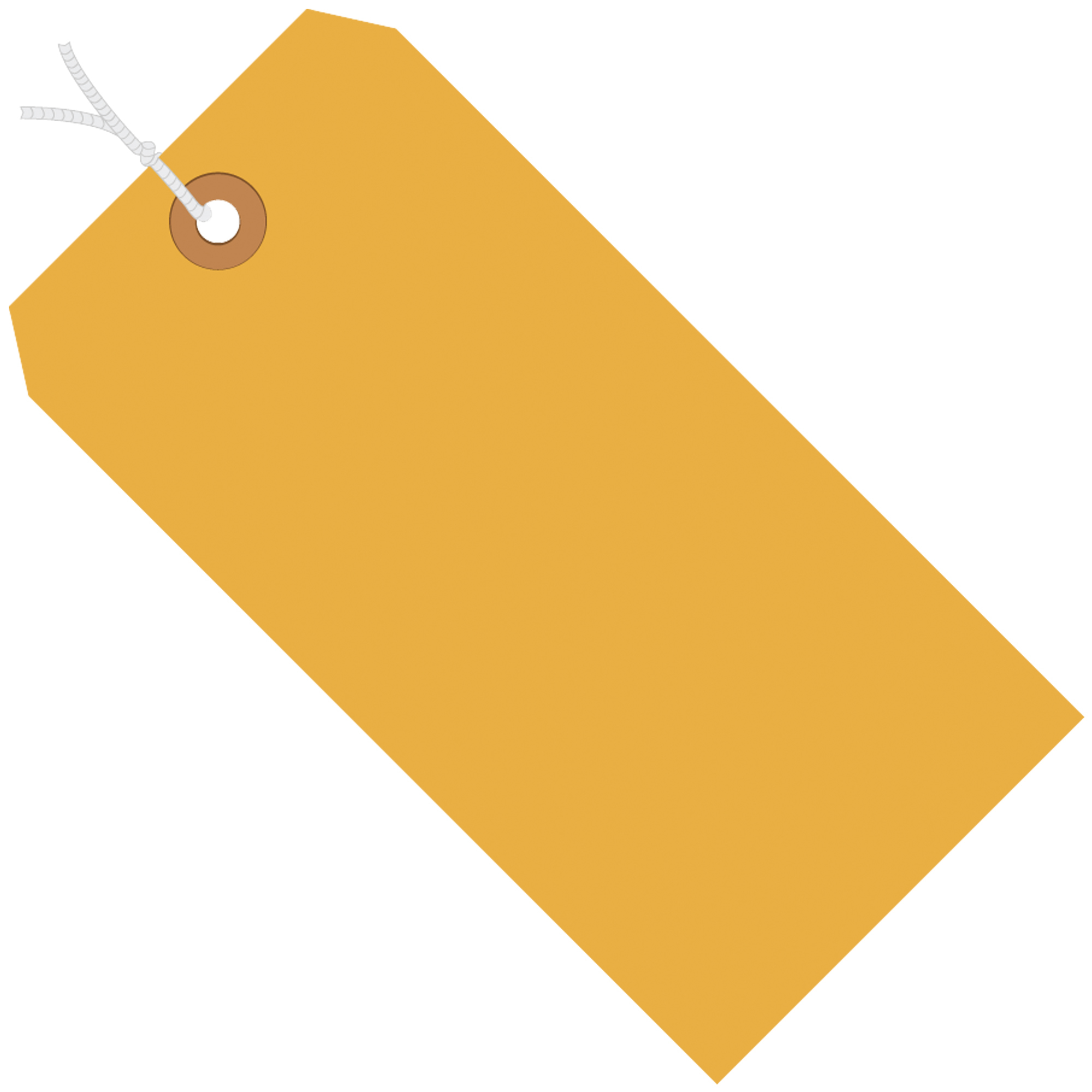 Shipping Tags, Pre-Strung, 13 Pt., 5 1/4" x 2 5/8", Fluorescent Orange, 1000/Case