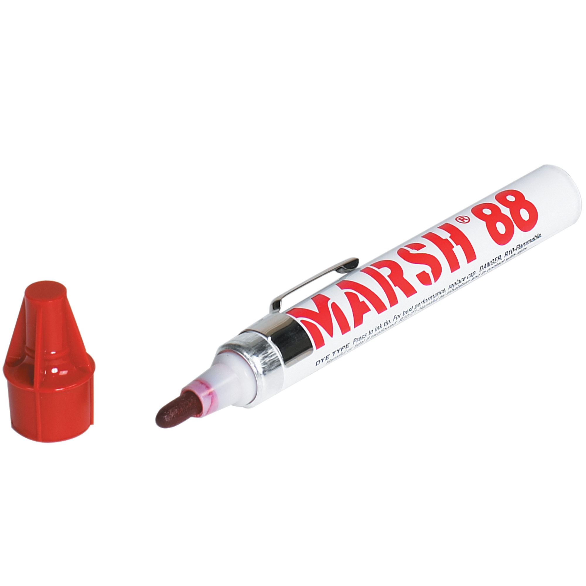 Marsh® 88 Valve Markers, Red, 12/Case
