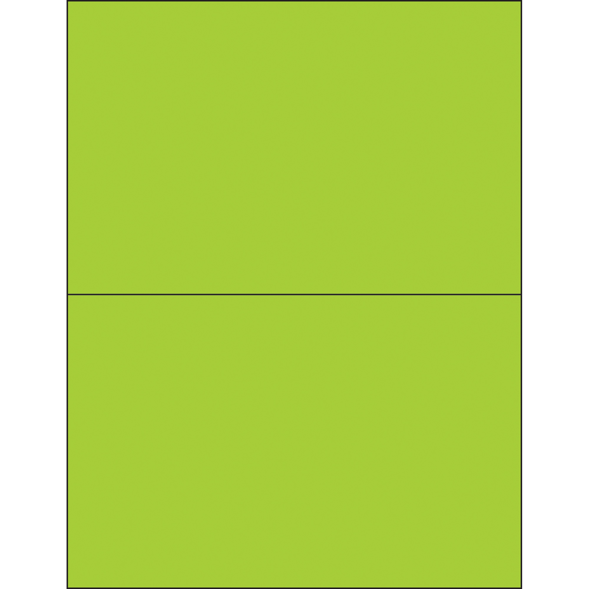 Tape Logic® Rectangle Laser Labels, 8 1/2" x 5 1/2", Fluorescent Green, 200/Case