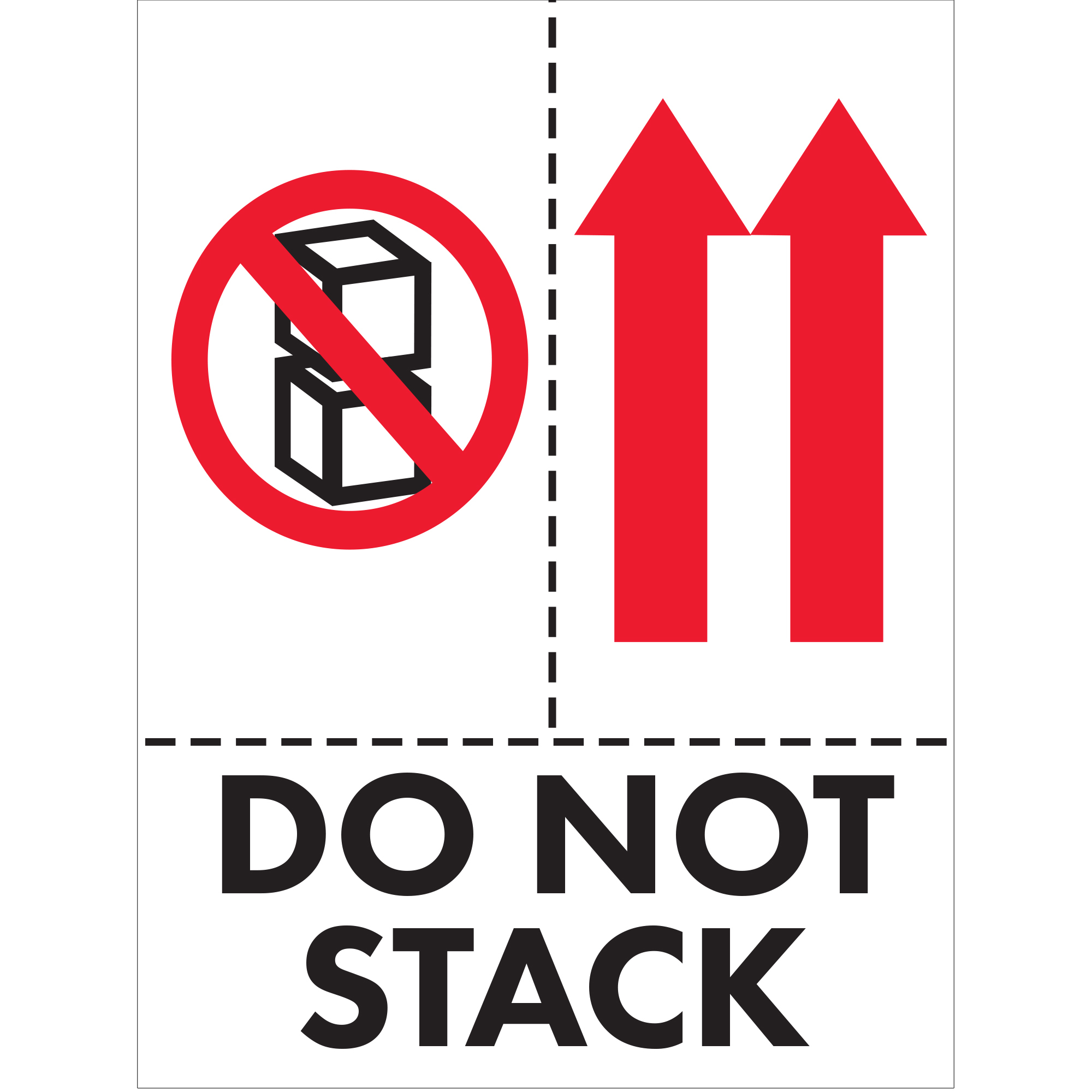 3 x 4" - "Do Not Stack" Labels 1 ROLL