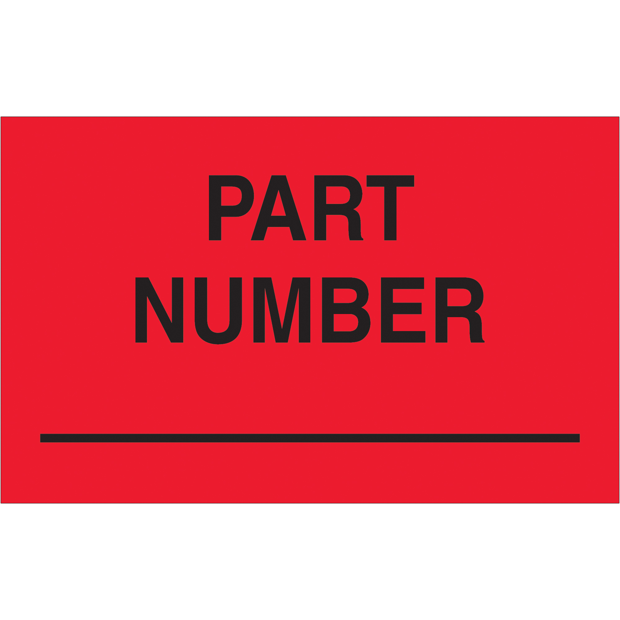 Tape Logic® Labels, "Part Number", 1 1/4" x 2", Fluorescent Red, 500/Roll