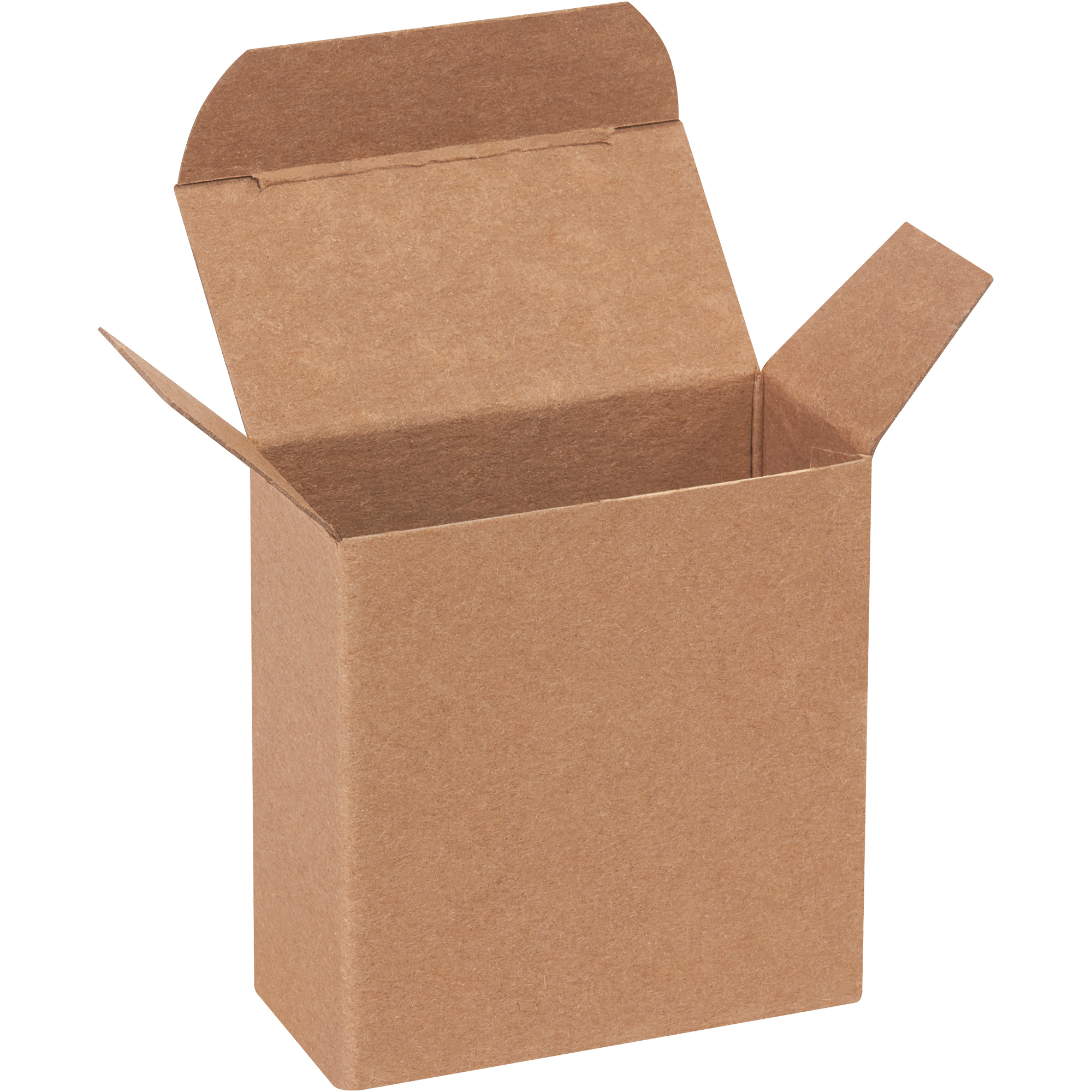 Reverse Tuck Folding Cartons, 2 1/2" x 1 1/4" x 2 1/2", Kraft, 1000/Case