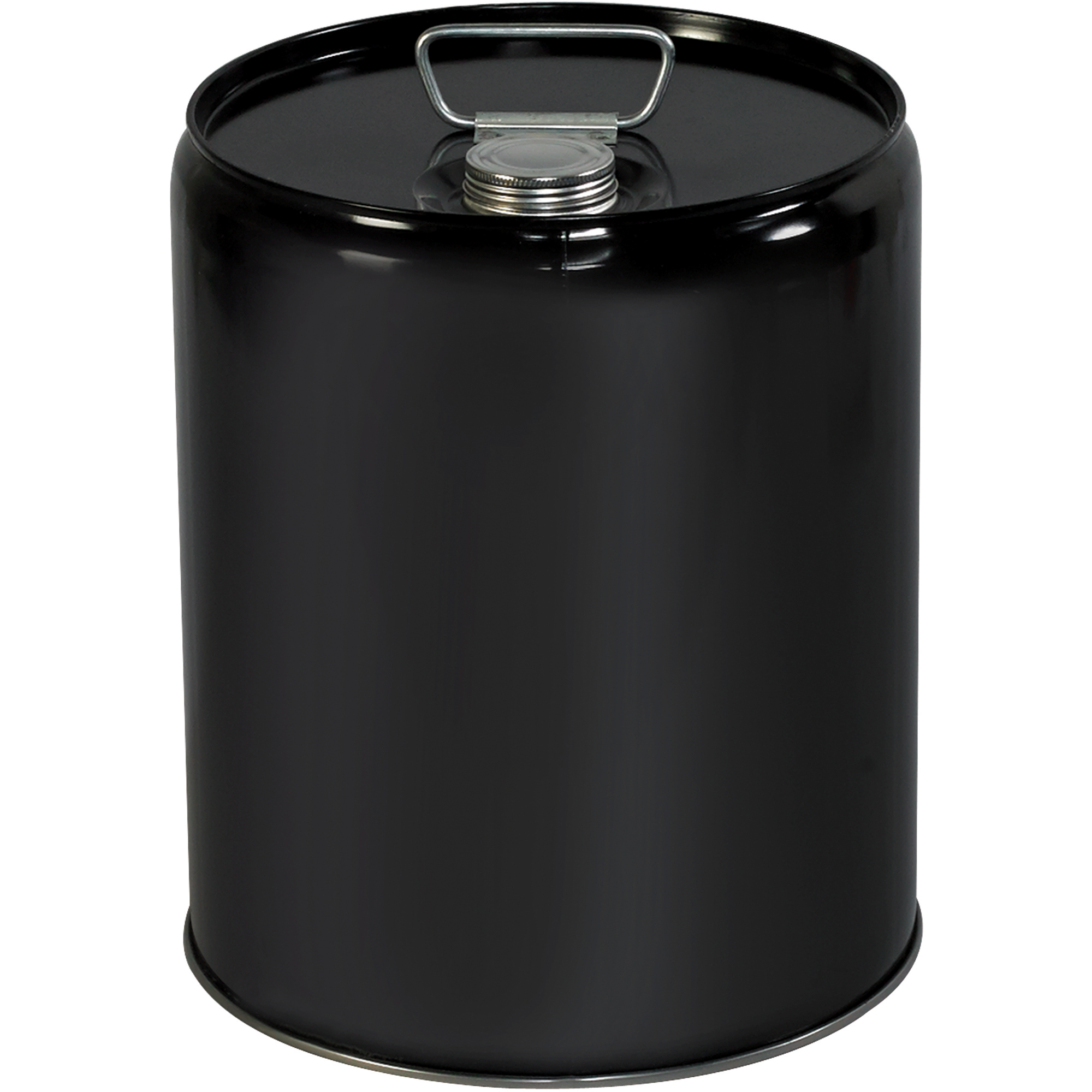 Metal Pail, Closed Head, 5 Gallon , Black, 1/Each