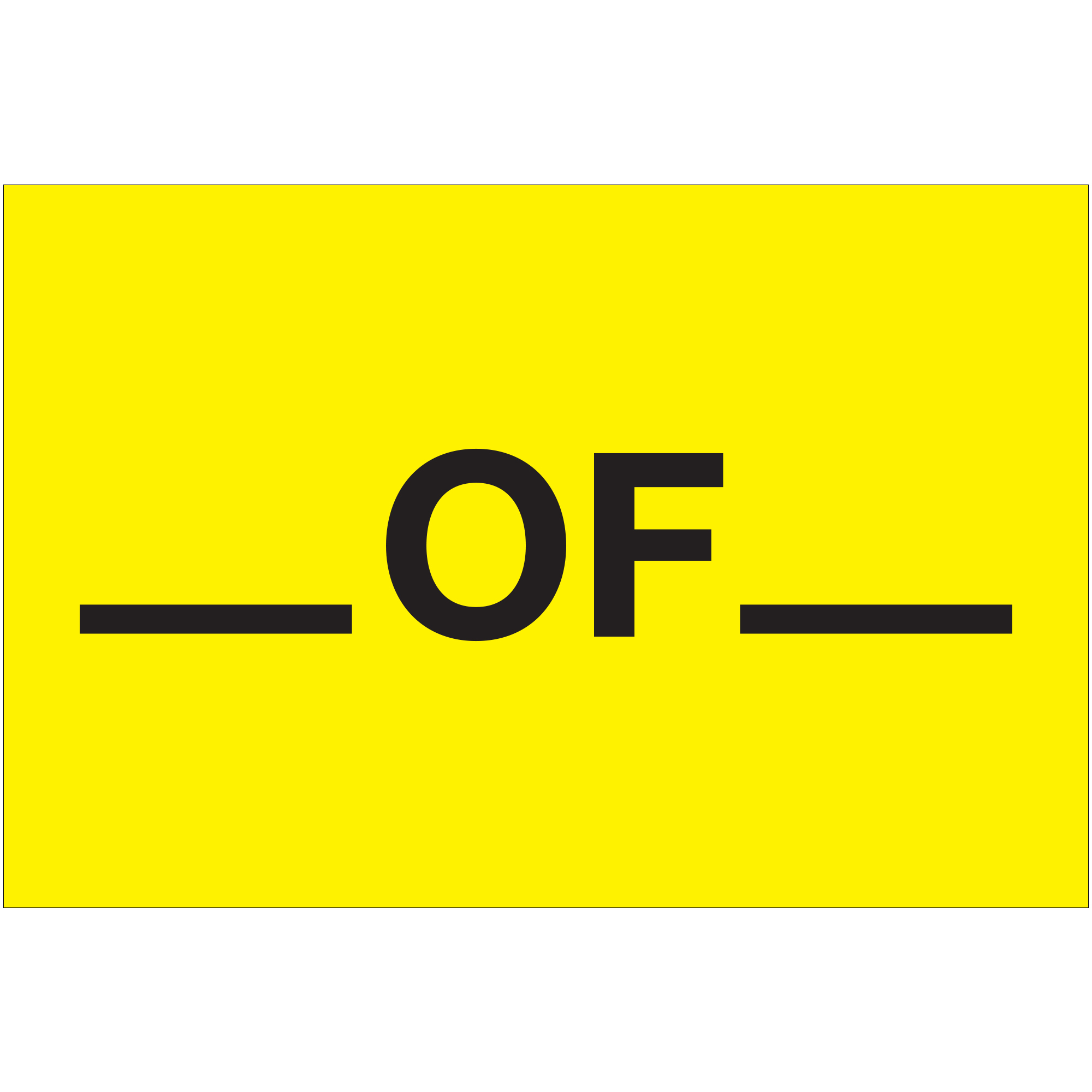 Tape Logic® Labels, "___ of ___", 2 x 3", Fluorescent Yellow, 500/Roll