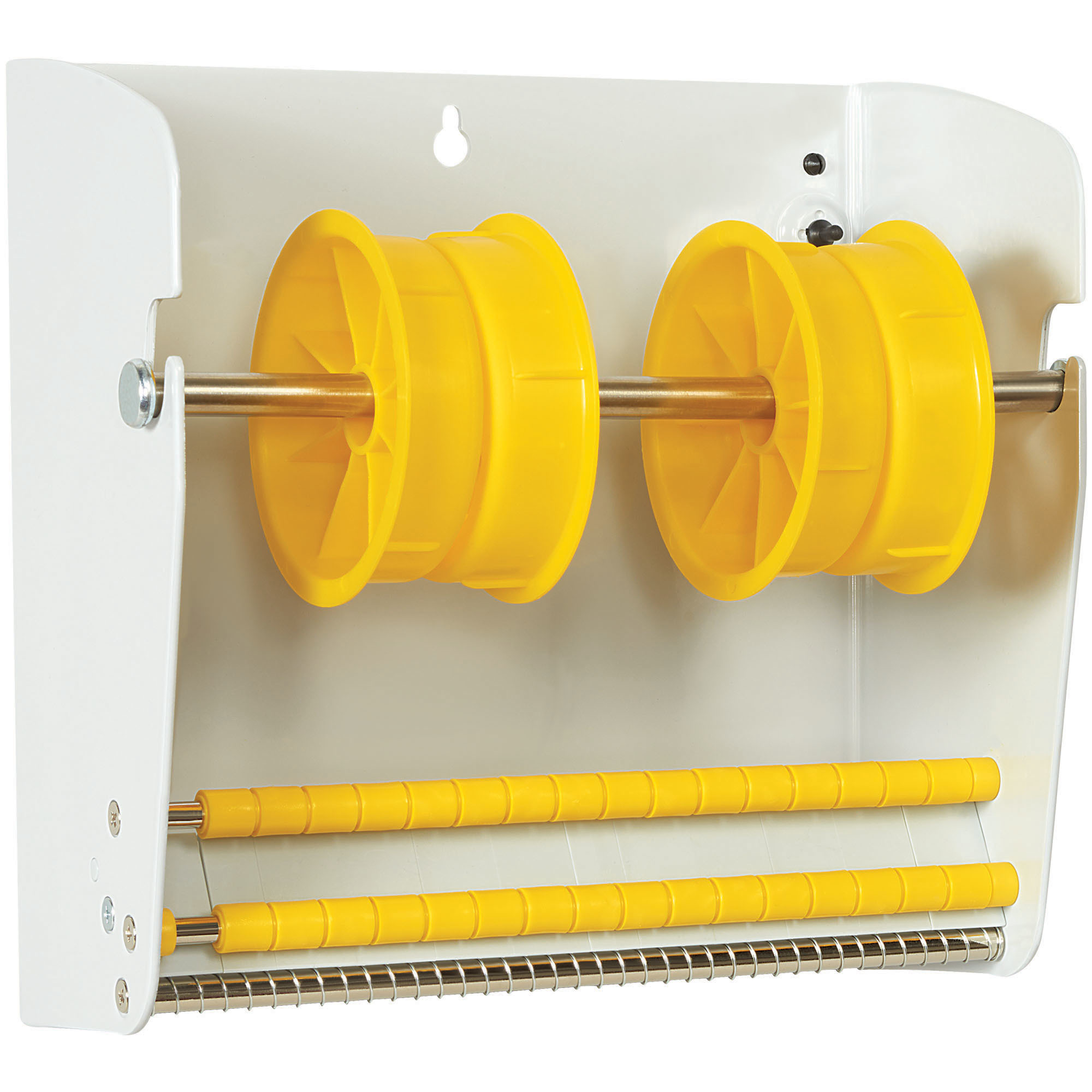 Wall Mount Label Dispenser, 8 1/2", White, 1/Each