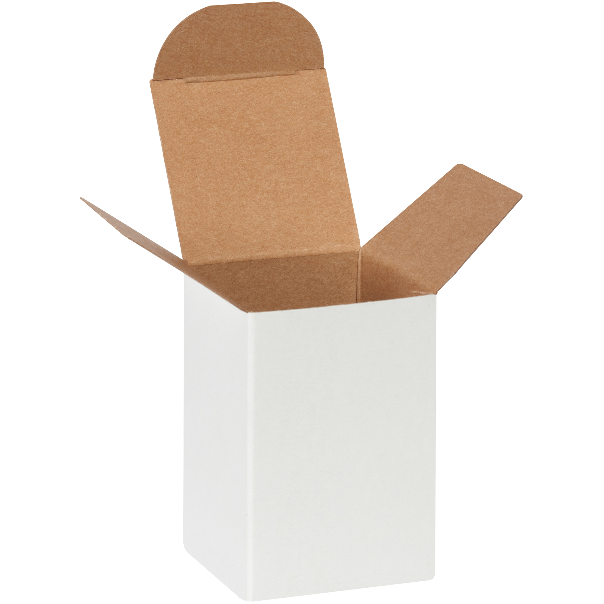 Reverse Tuck Folding Cartons, 2" x 2" x 3", White, 1000/Case