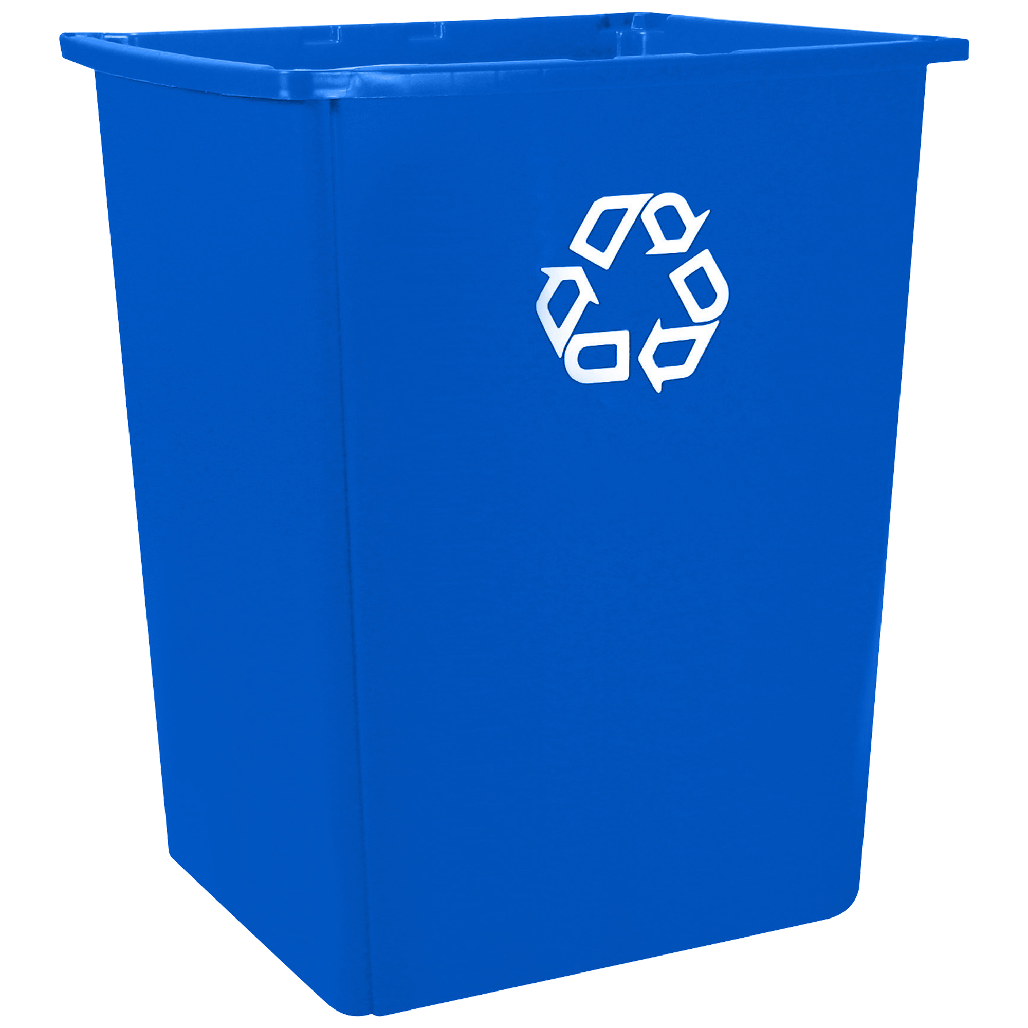 Rubbermaid® Glutton® Recycling Container, 56 Gallon, 25 1/5" x 22 3/4" x 31 1/8", Blue, 1/Each