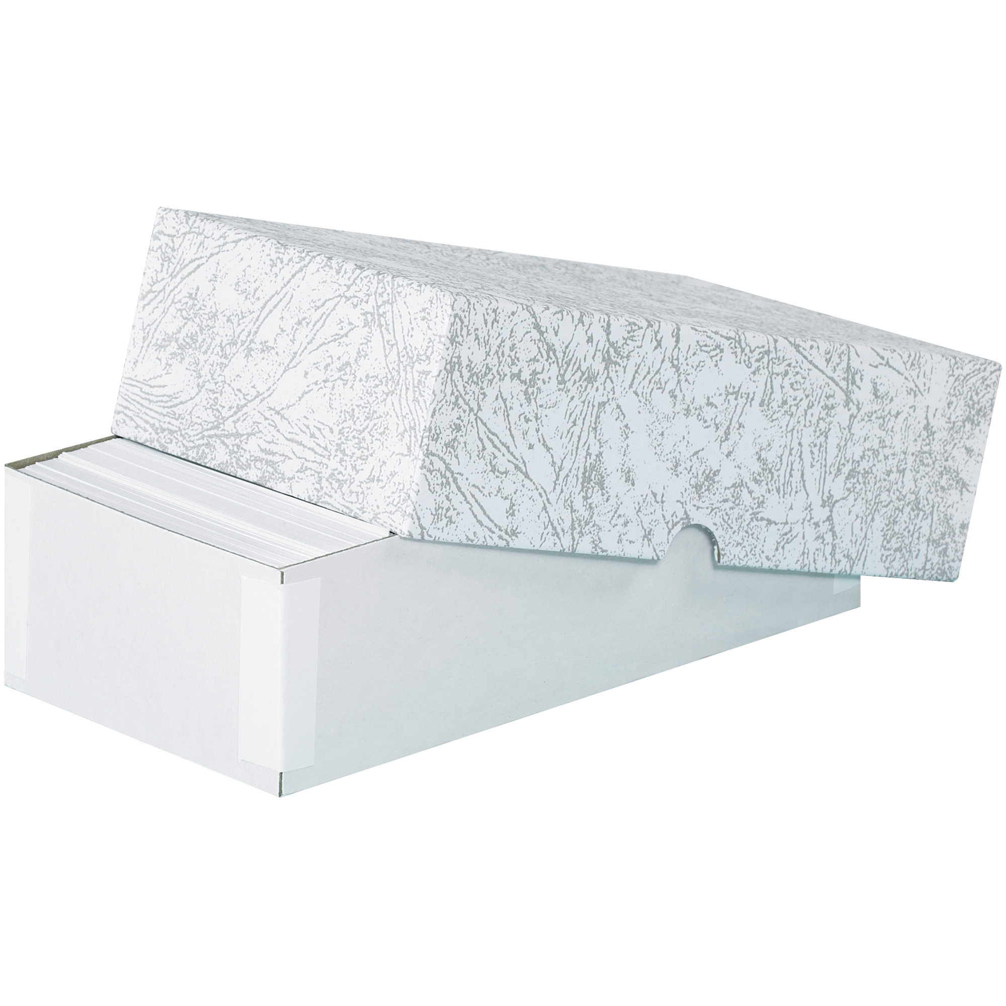 Stationery Set-Up Cartons, 7" x 3 1/2" x 2", Gray Leatherette, 100/Case