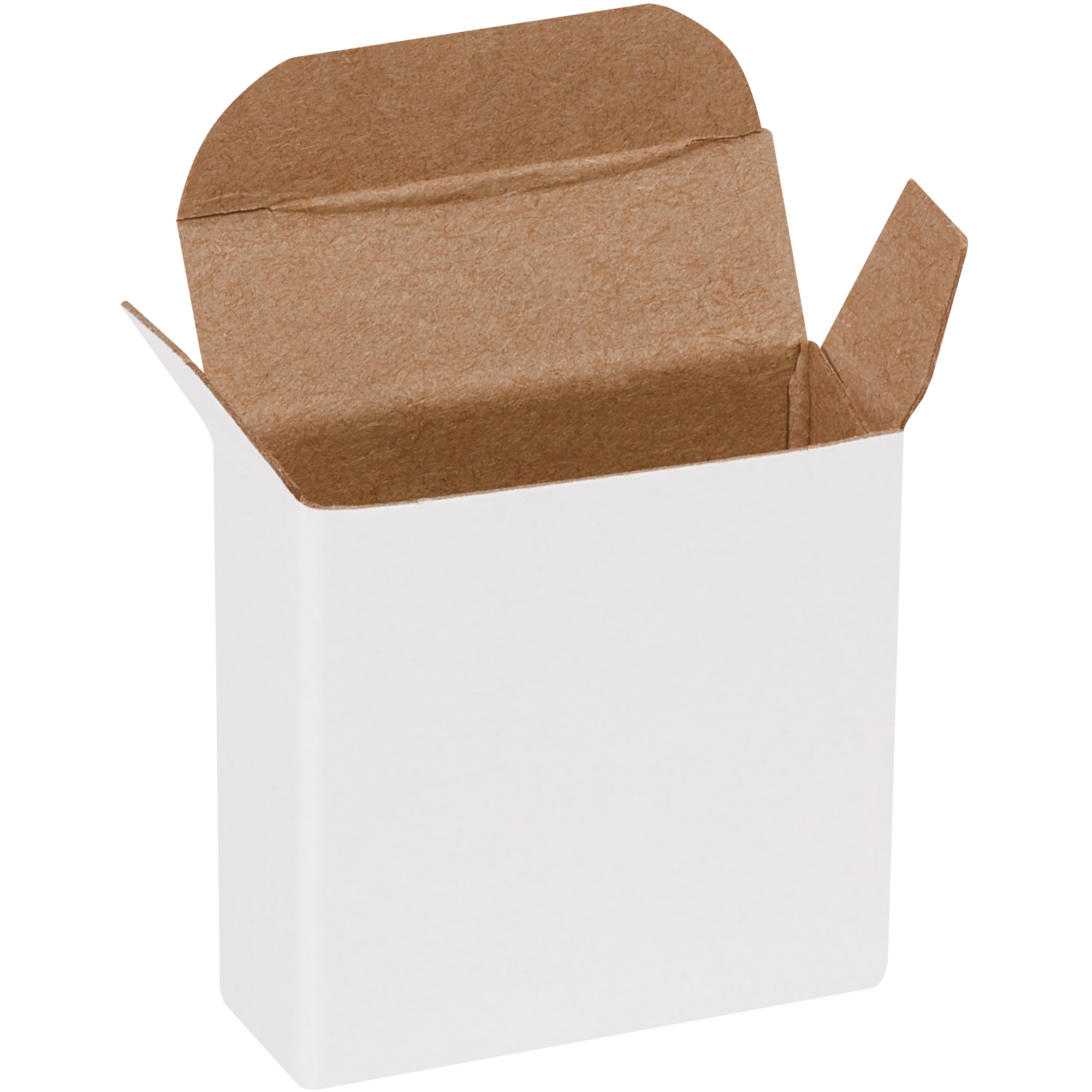 Reverse Tuck Folding Cartons, 1 5/8" x 9/16" x 1 5/8", White, 2000/Case
