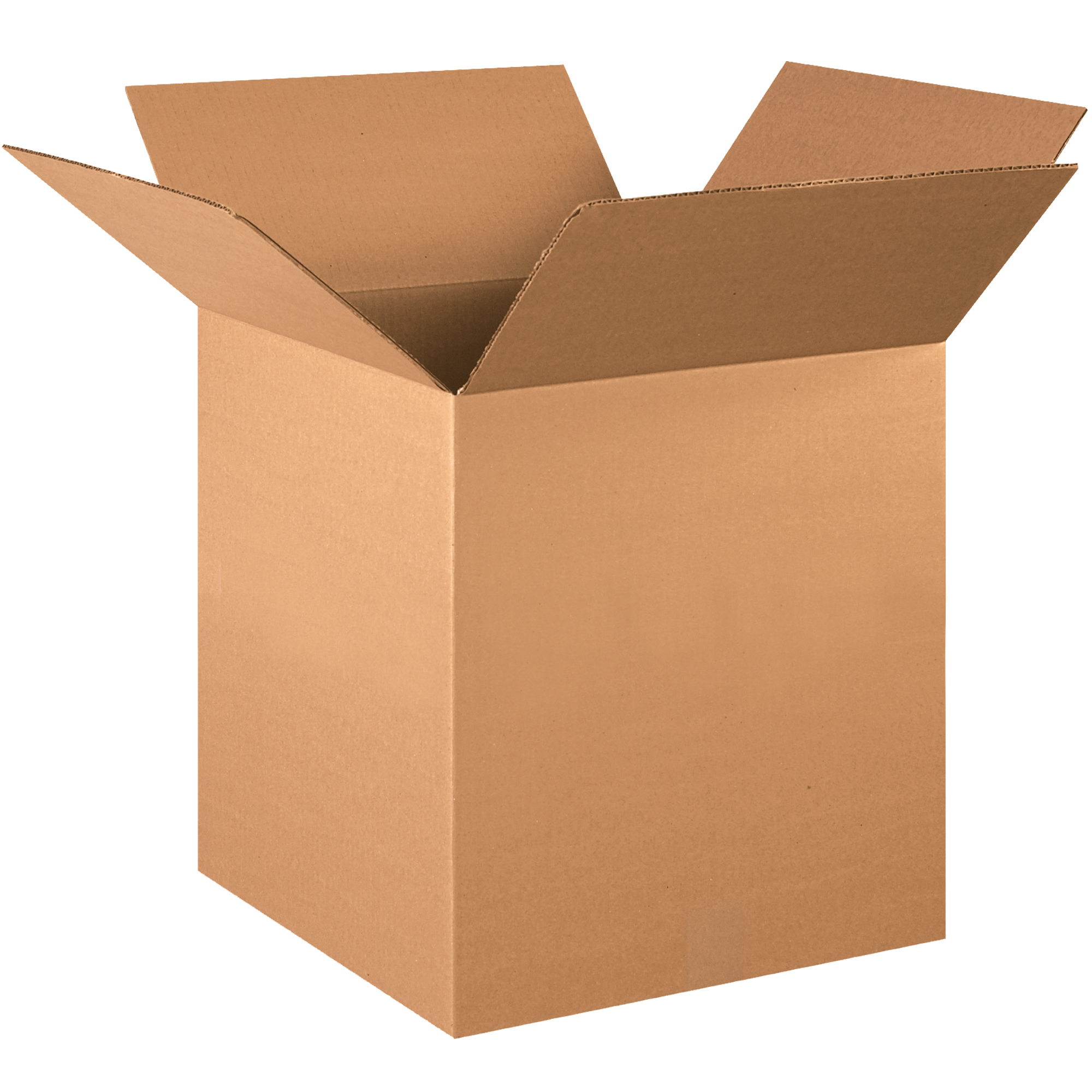 Corrugated Boxes, 16" x 16" x 18", Kraft, 25/Bundle; 125/Skid