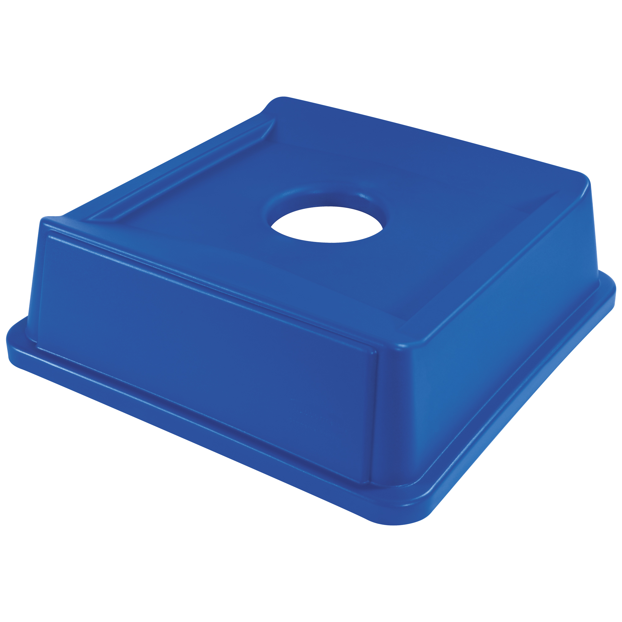 Rubbermaid® Square Recycling Bottle and Can Lid, 35 & 50 Gallon, 20" x 20" x 6 1/2", Blue, 1/Each