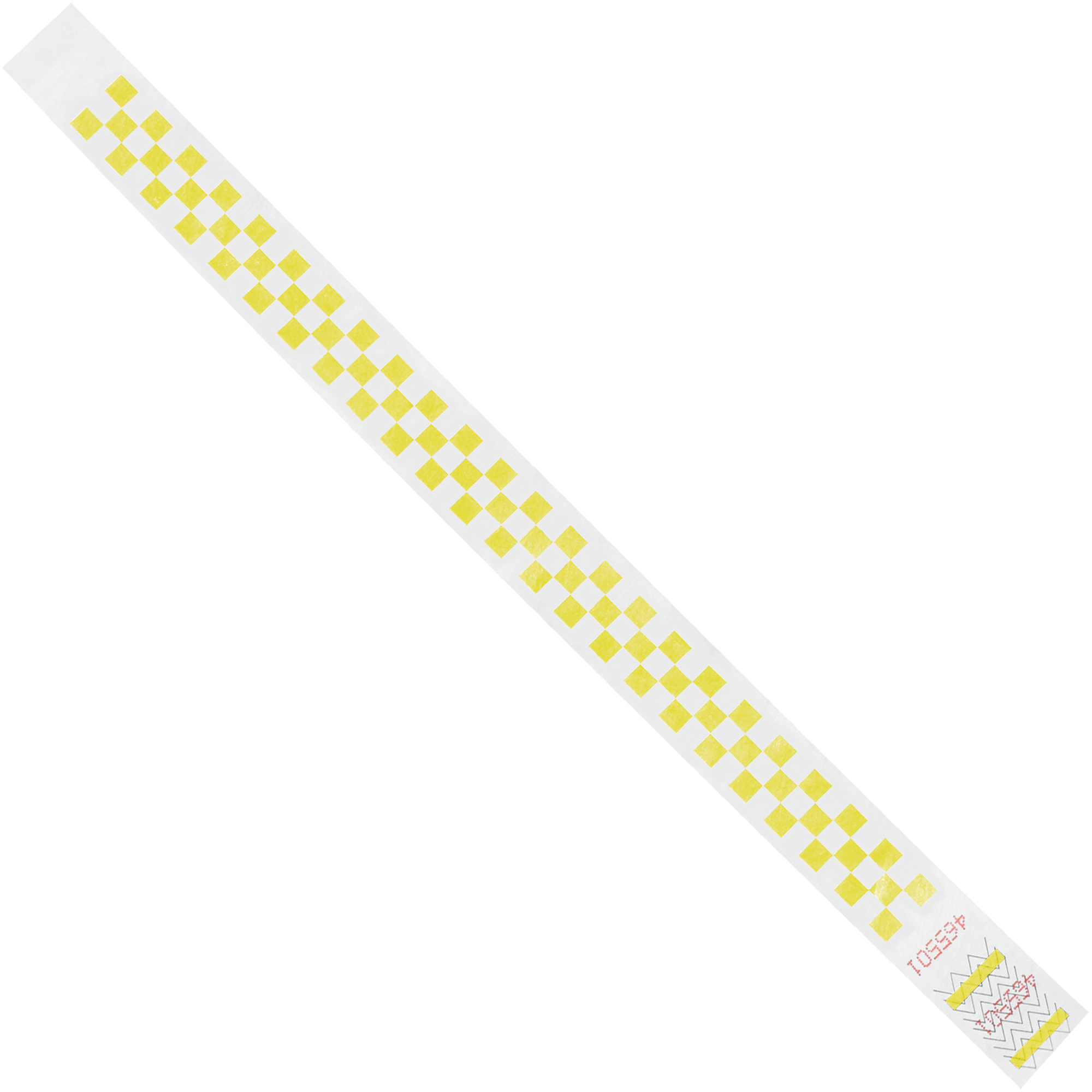 Tyvek® Wristbands, 3/4" x 10", Yellow Checkerboard, 500/Case