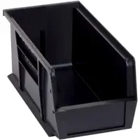 Conductive Bins, 10 7/8" x 5 1/2" x 5", Black, 12/Case