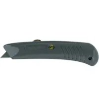 Safety Grip Utility Knife, Gray, 10/Case