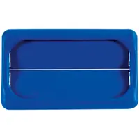 Rubbermaid® Slim Jim® Swing Top Lid, 22" x 11", Blue, 1/Each
