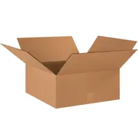 Double Wall Boxes, 18" x 18" x 8", Kraft, 15/Bundle; 90/Skid