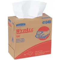 WypALL® X80 Heavy-Duty Wipers Dispenser Box, 9.1" x 16.8", White, 80/Box, 5 Boxes/Case