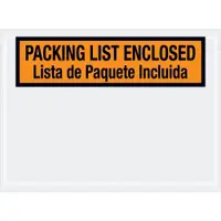 Tape Logic® Bilingual Packing List Envelopes, 7 1/2" x 5 1/2", Orange, 1000/Case