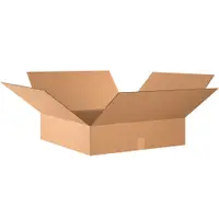 Flat Corrugated Boxes, 24" x 24" x 6", Kraft, 10/Bundle; 120/Skid