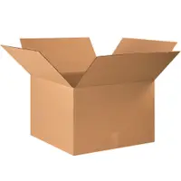 Corrugated Boxes, 22" x 22" x 14", Kraft, 10/Bundle; 120/Skid